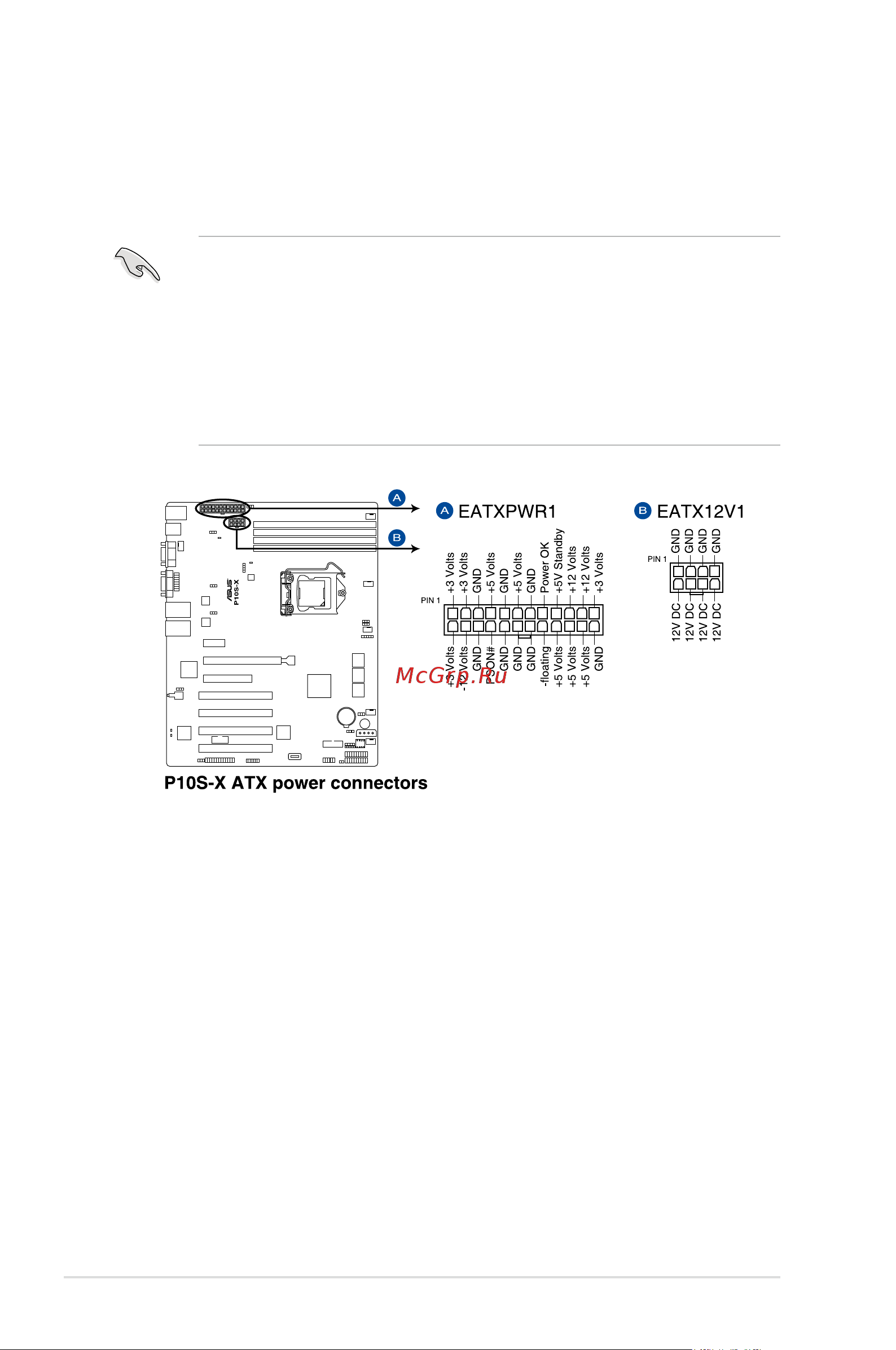 Asus TS100-E9-PI4 [52/138] Atx power connectors 24 pin eatxpwr1 8 pin eatx12v1