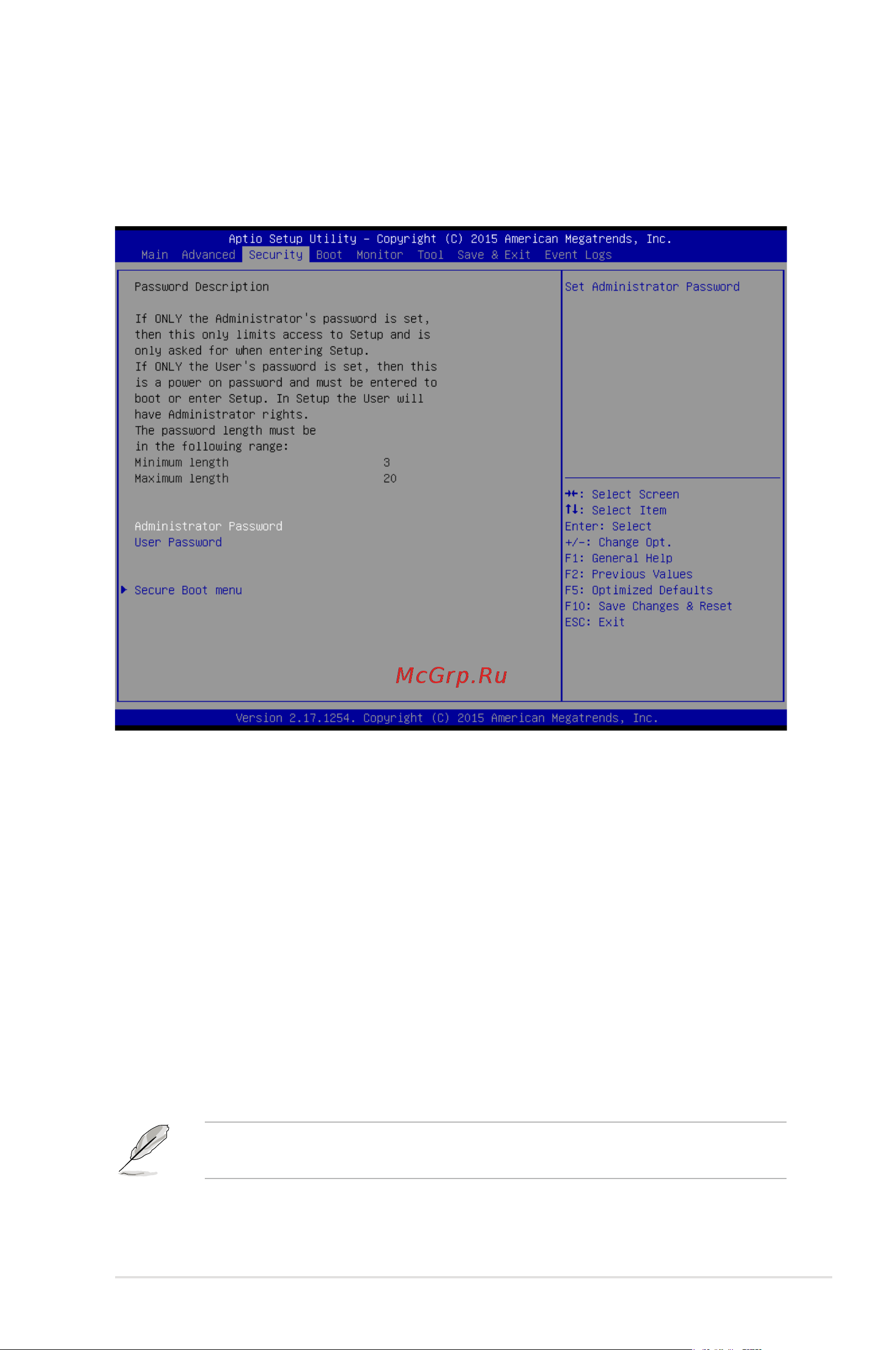 Asus TS100-E9-PI4 [93/138] Security menu