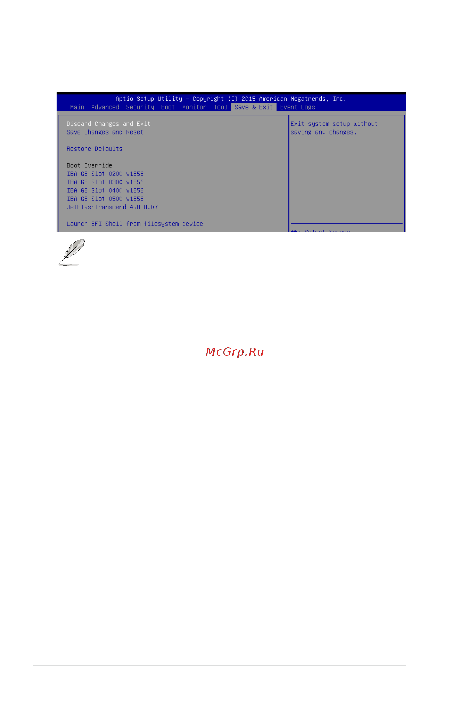 Asus TS100-E9-PI4 [98/138] Save exit menu