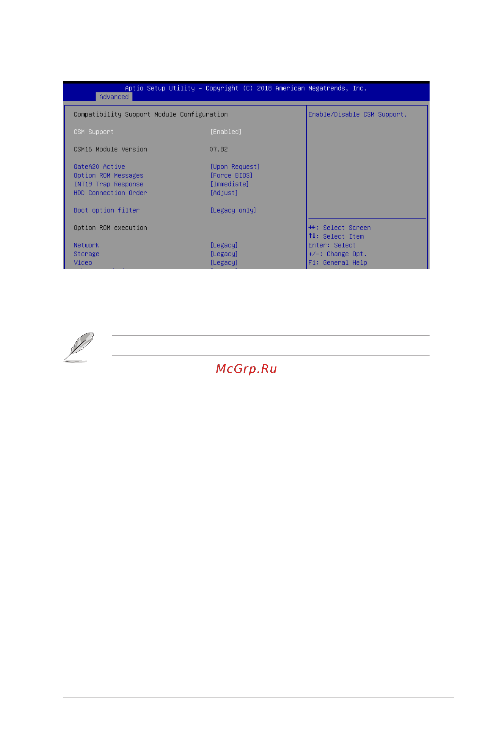 Asus P11C-C/4L [83/146] Csm configuration