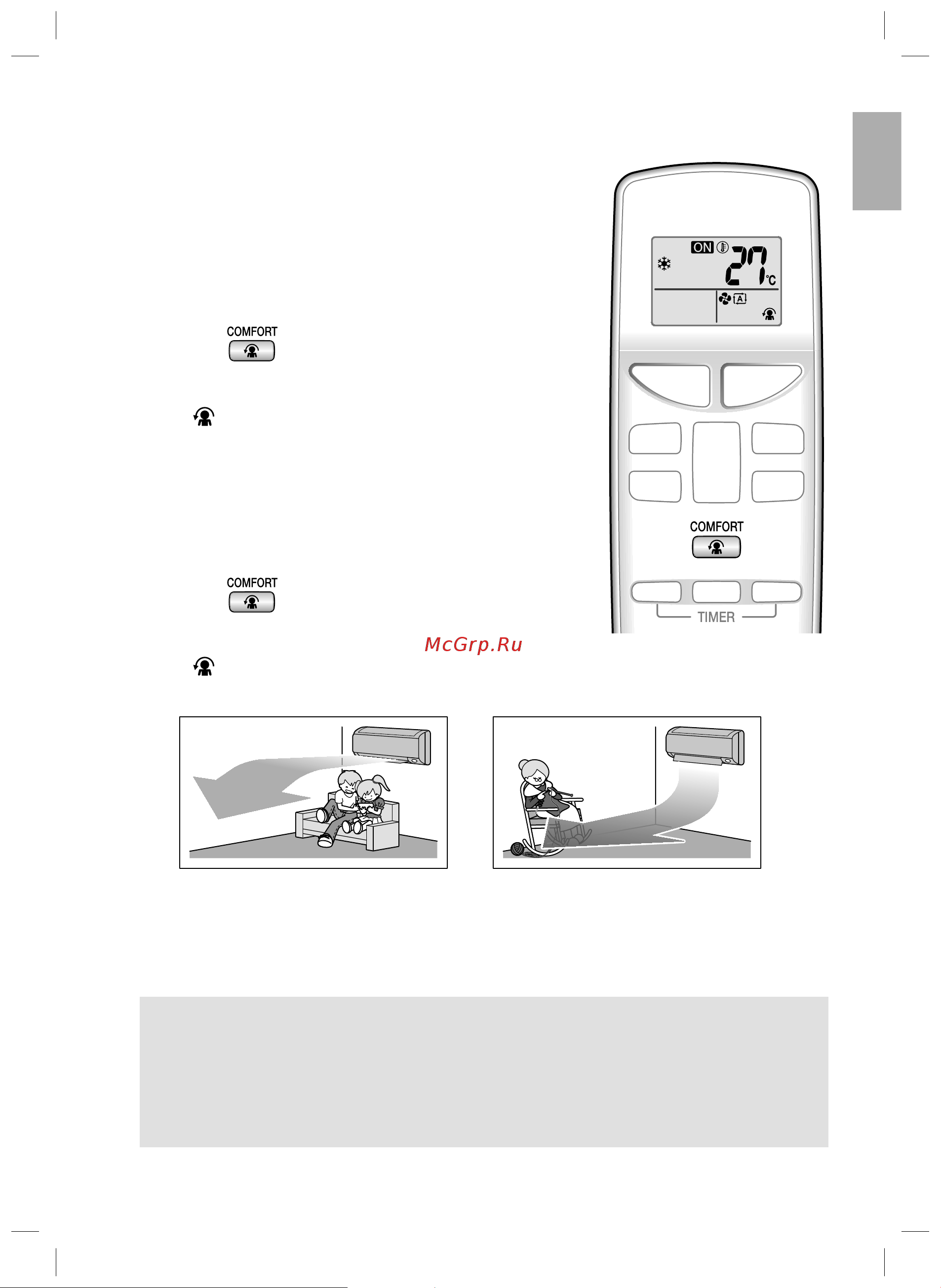 Daikin FTXB35B1V1 [14/80] Comfort airflow operation