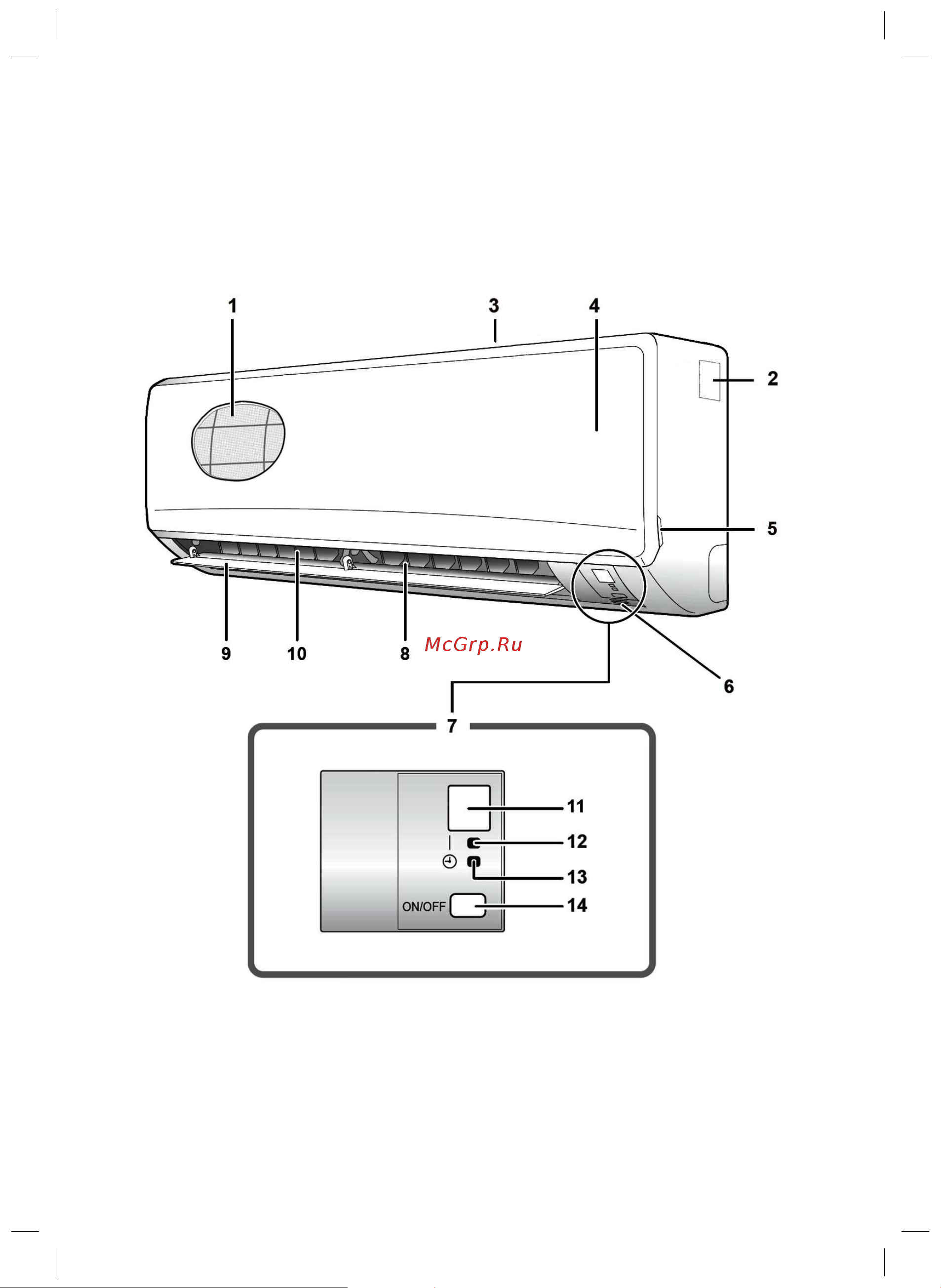 Daikin FTXB25B1V1 [57/80] Наименования компонентов