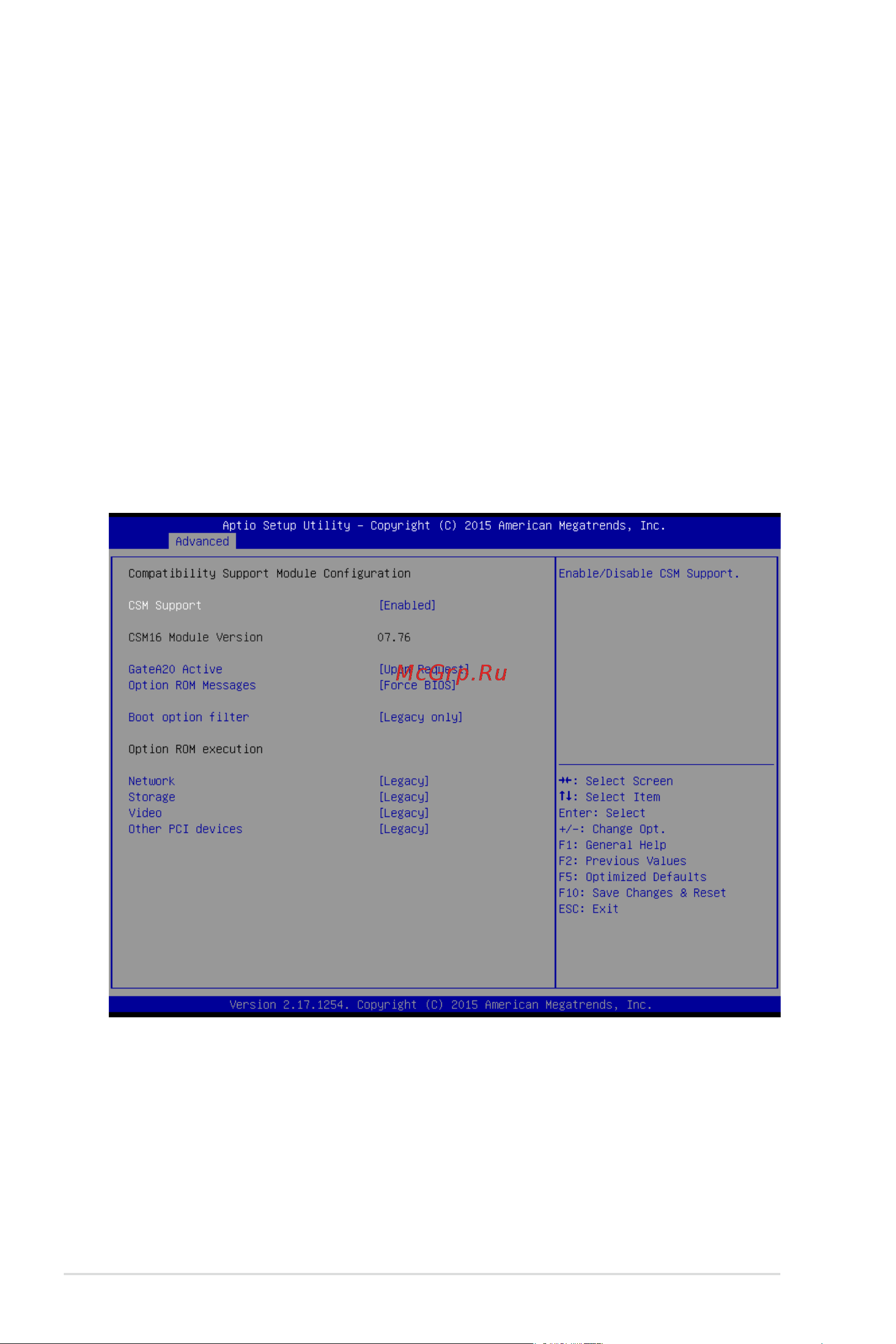 Asus P10S-V/4L [90/140] Csm support enabled