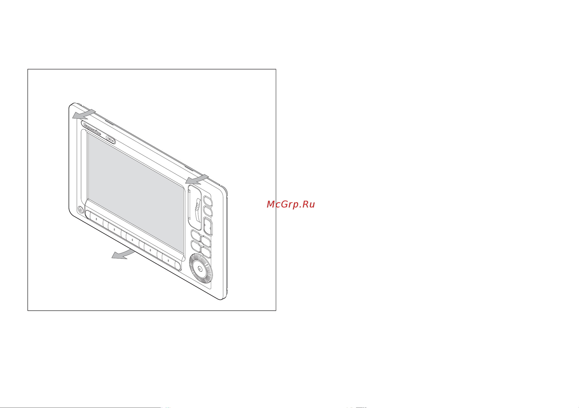 Raymarine C120W [49/92] Демонтаж лицевой накладки