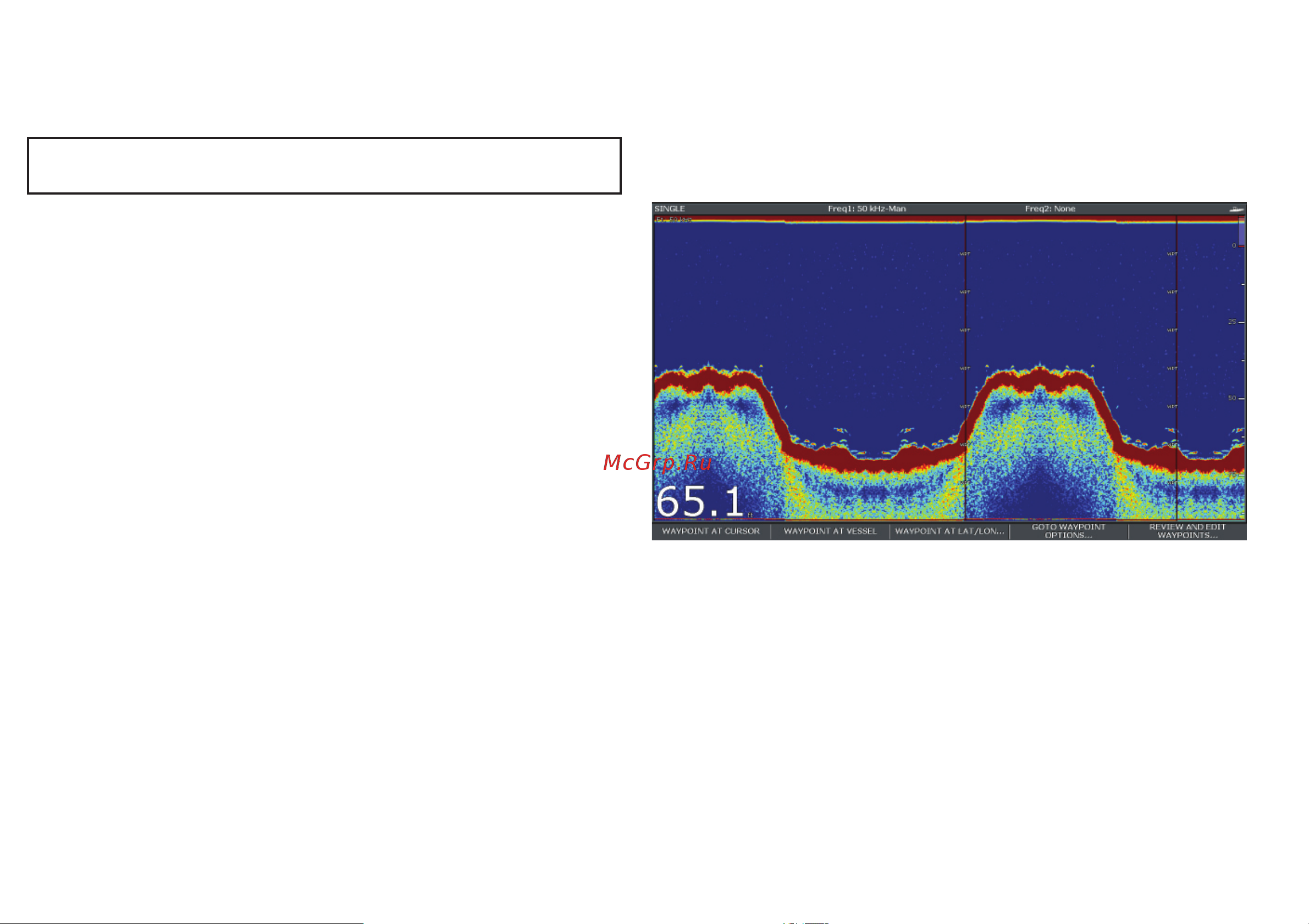 Raymarine С90W [164/222] Путевые точки эхолота