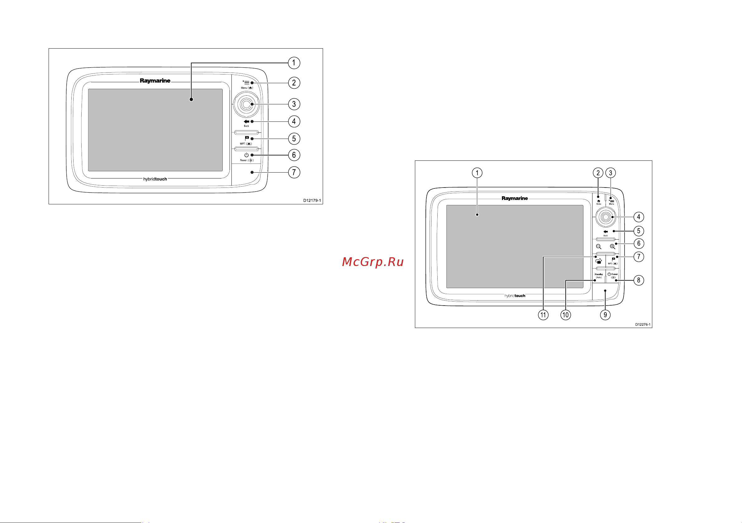 Raymarine C97 [33/42] Органы управления дисплеями e 7 e7d