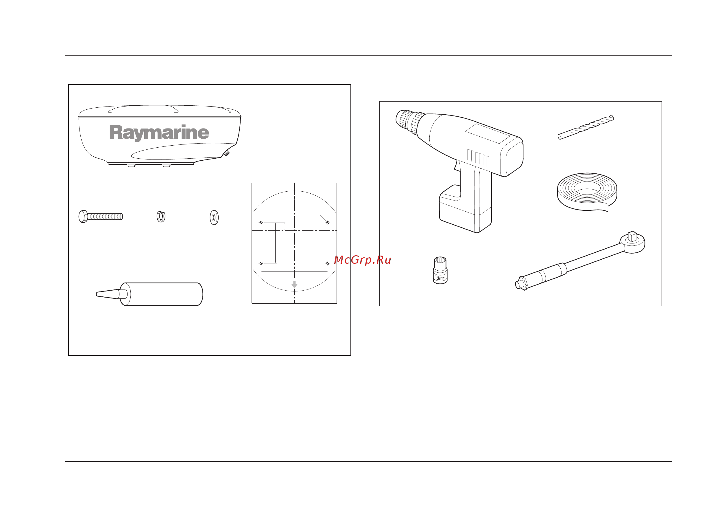 Raymarine RD418D Е92130 [10/30] Необходимые инструменты
