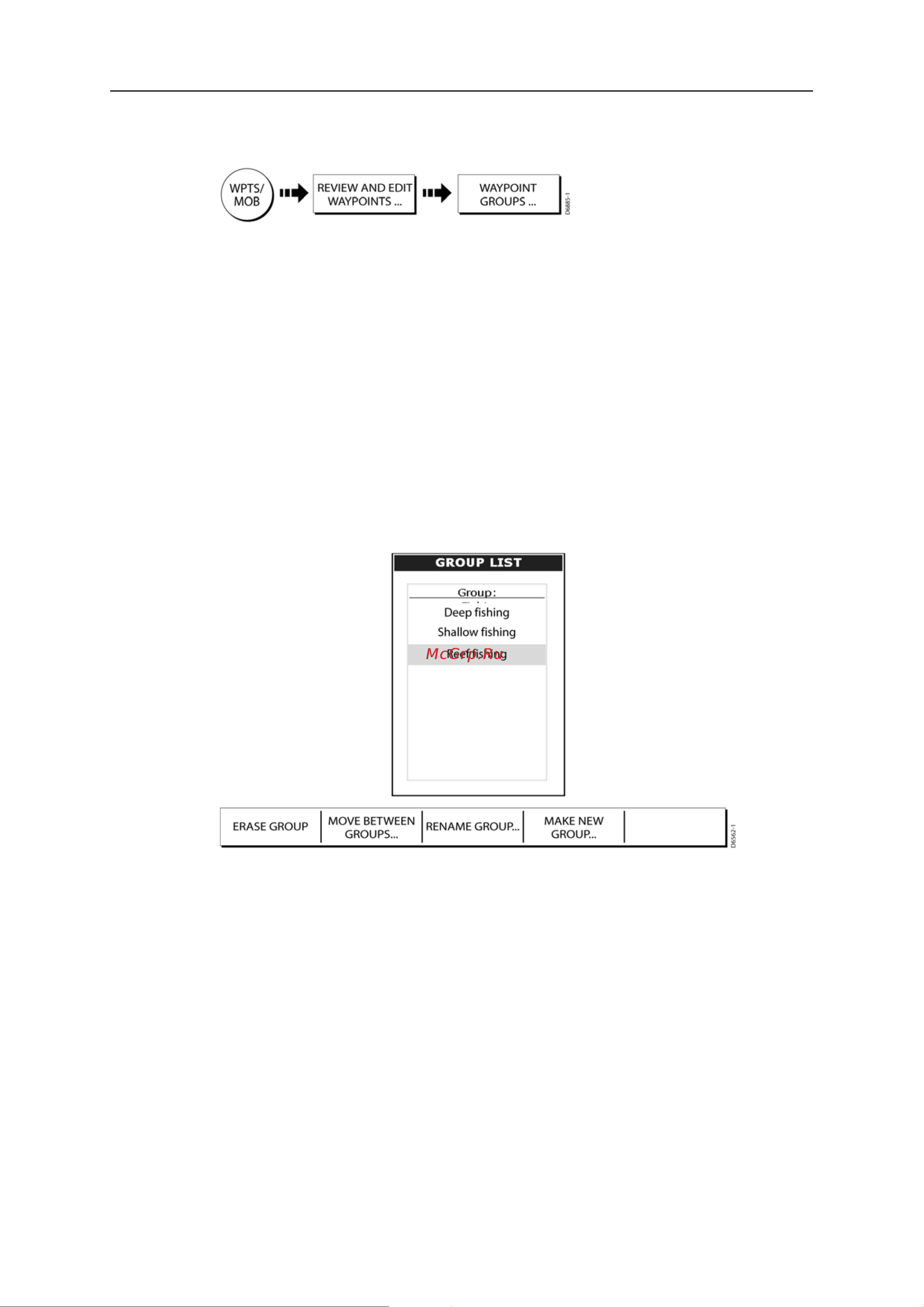 Raymarine Е120 Е02013 [44/200] Как объединять путевые точки в группы
