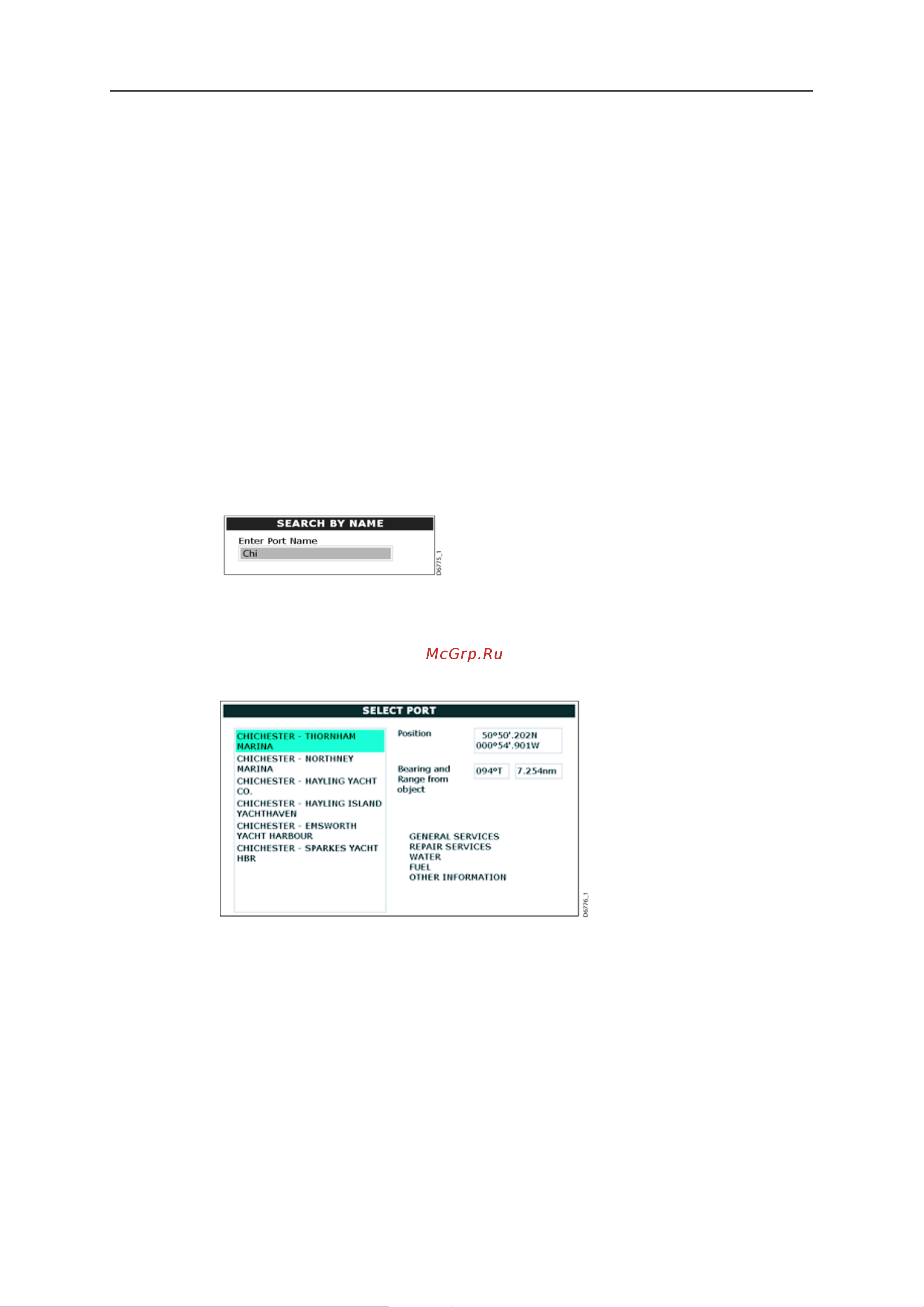 Raymarine Е120 Е02013 [56/200] Пеленг и расстояние до объекта