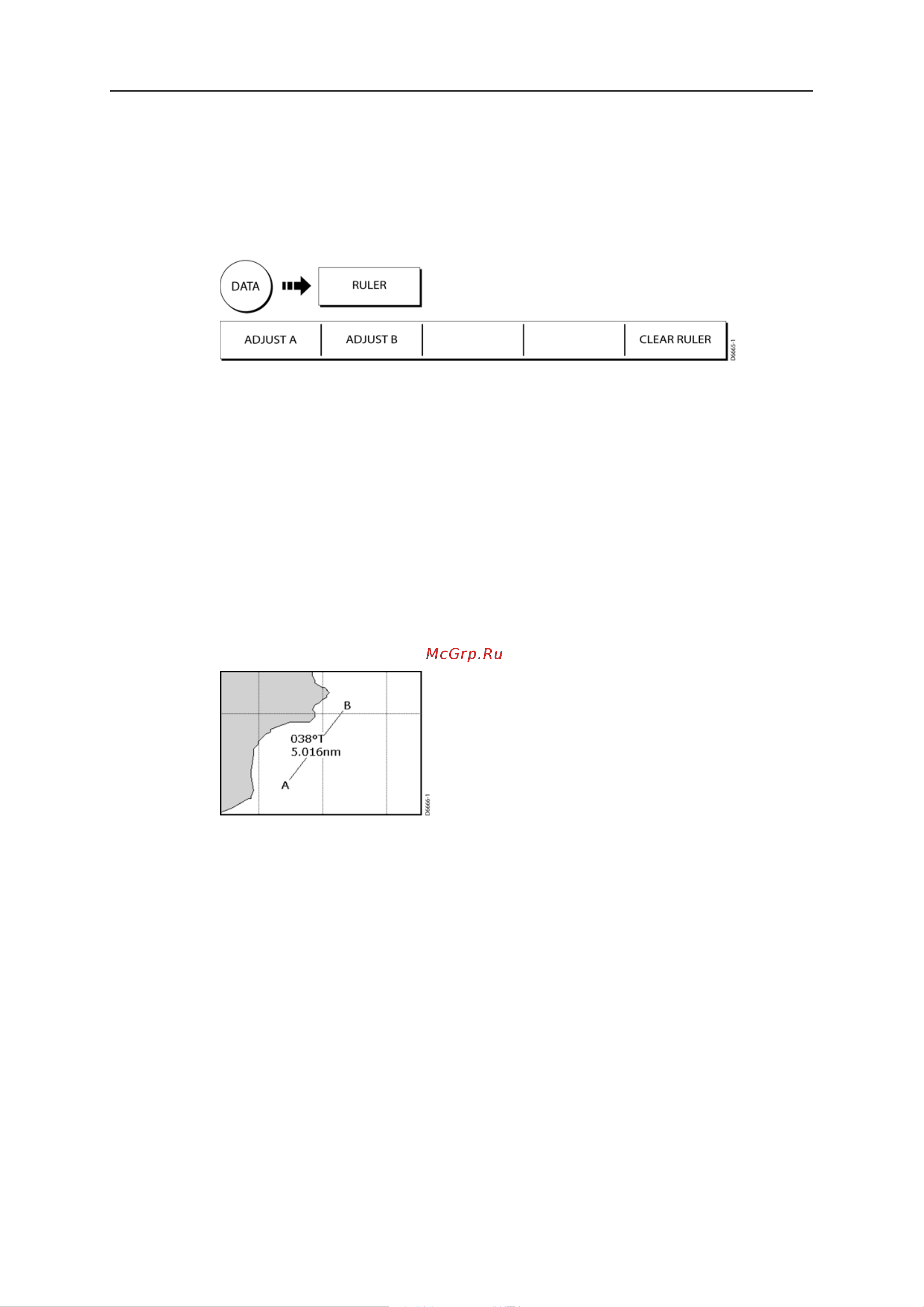 Raymarine Е120 Е02013 [58/200] Как измерять расстояния на карте