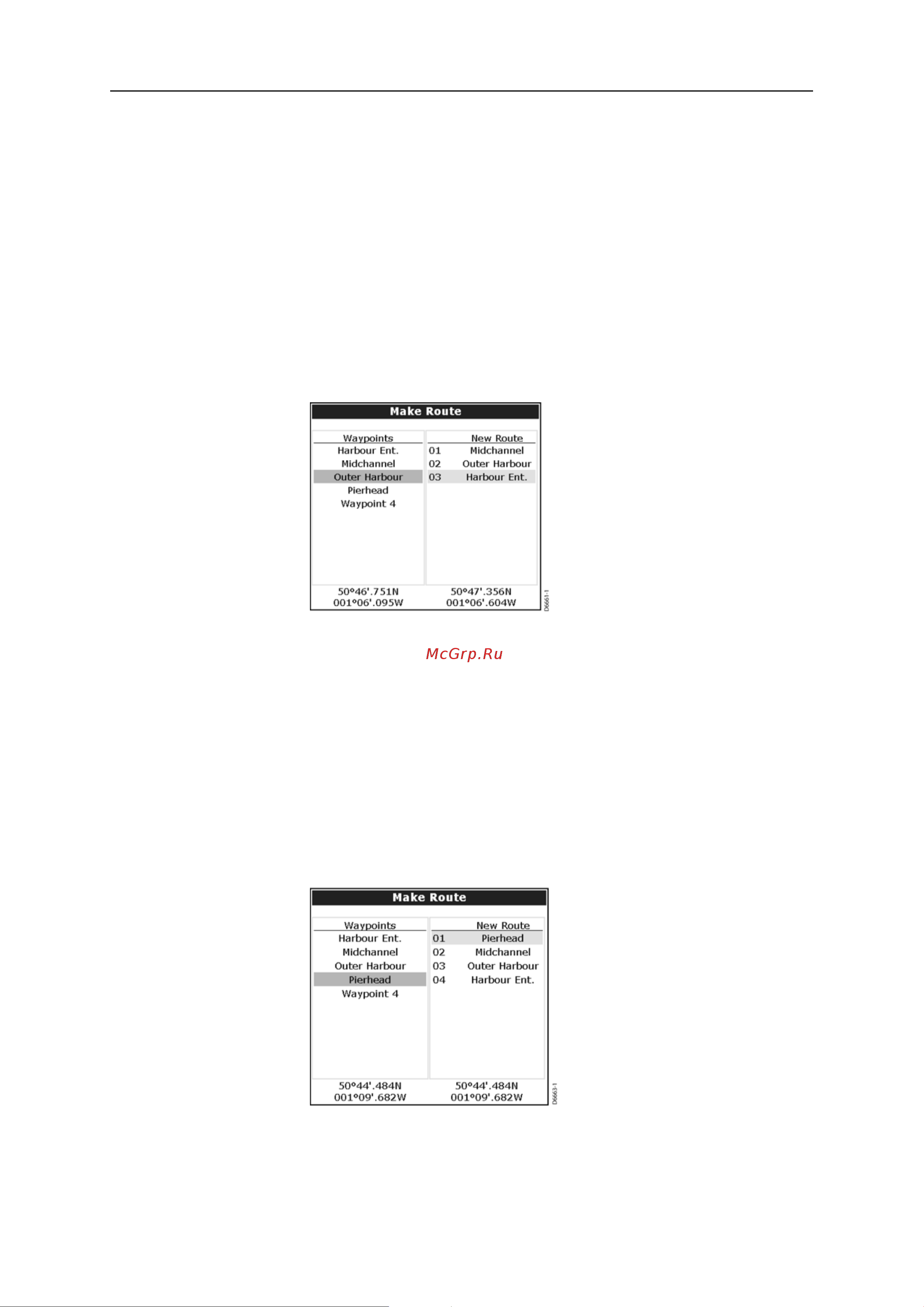 Raymarine Е120 Е02013 [79/200] Добавлением путевой точки в начало маршрута