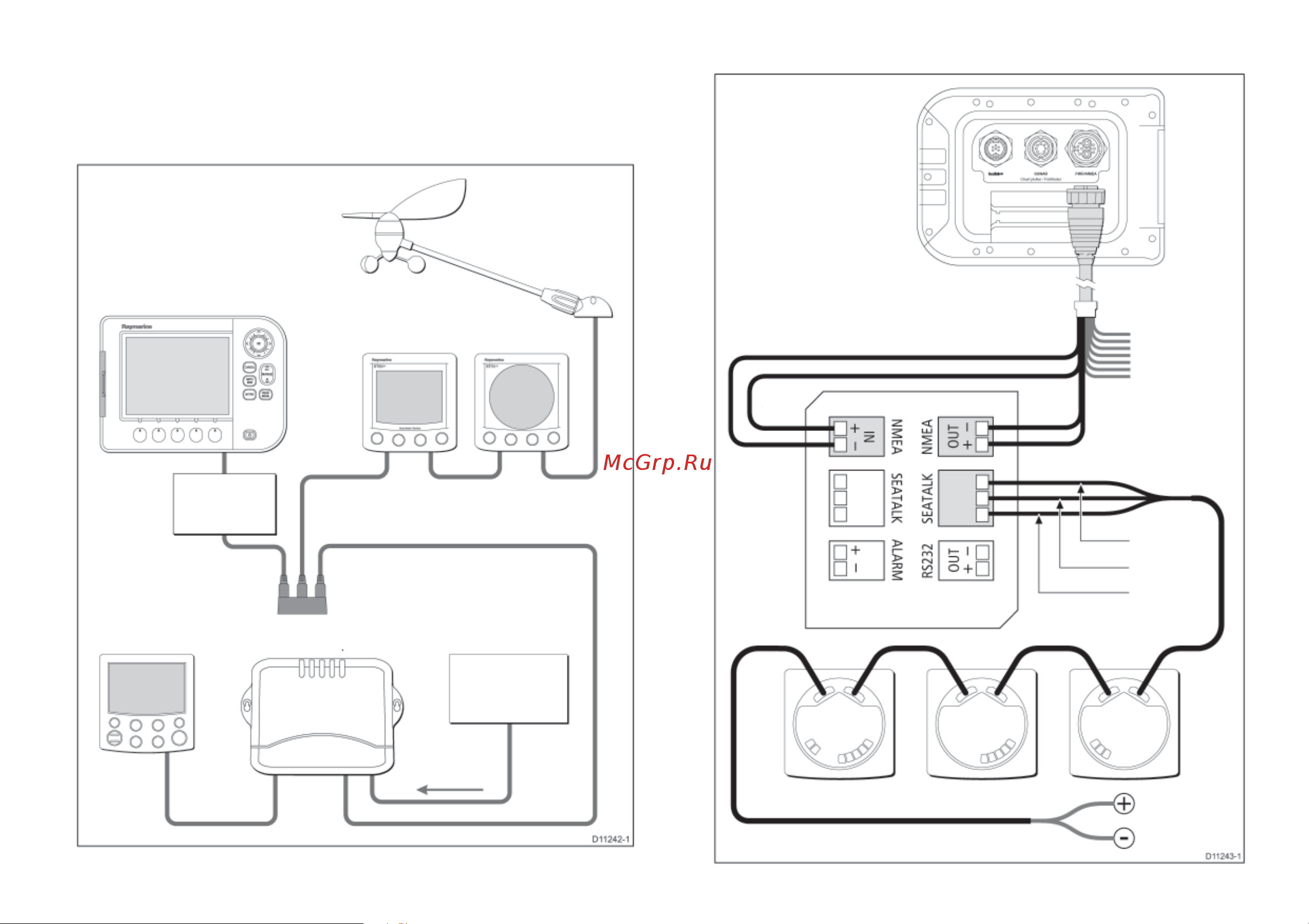 Raymarine A57D Е62188 [177/212] Подключения seatalk