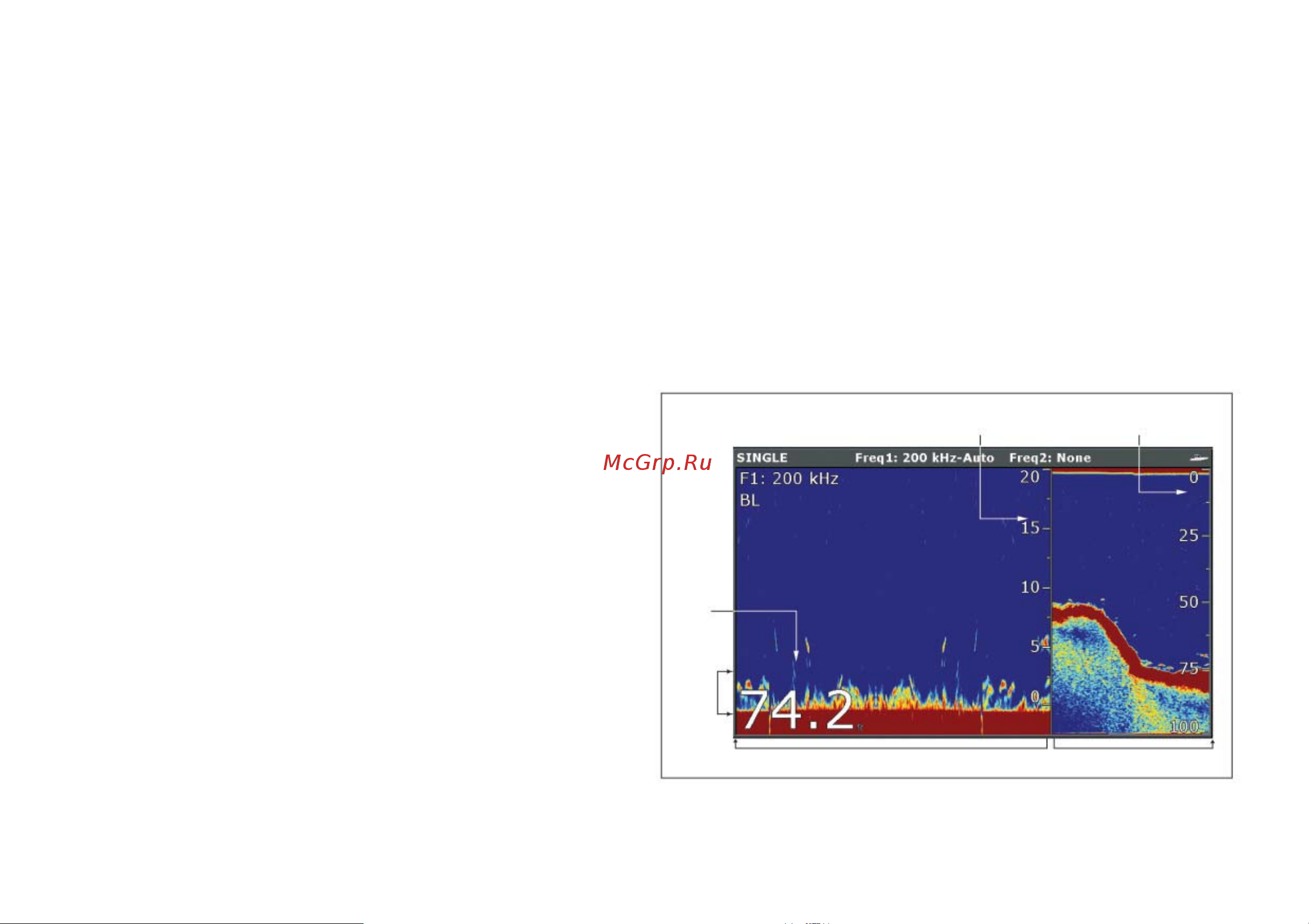 Raymarine A57D Е62188 [76/212] Функции фиксации дна и смещения дна