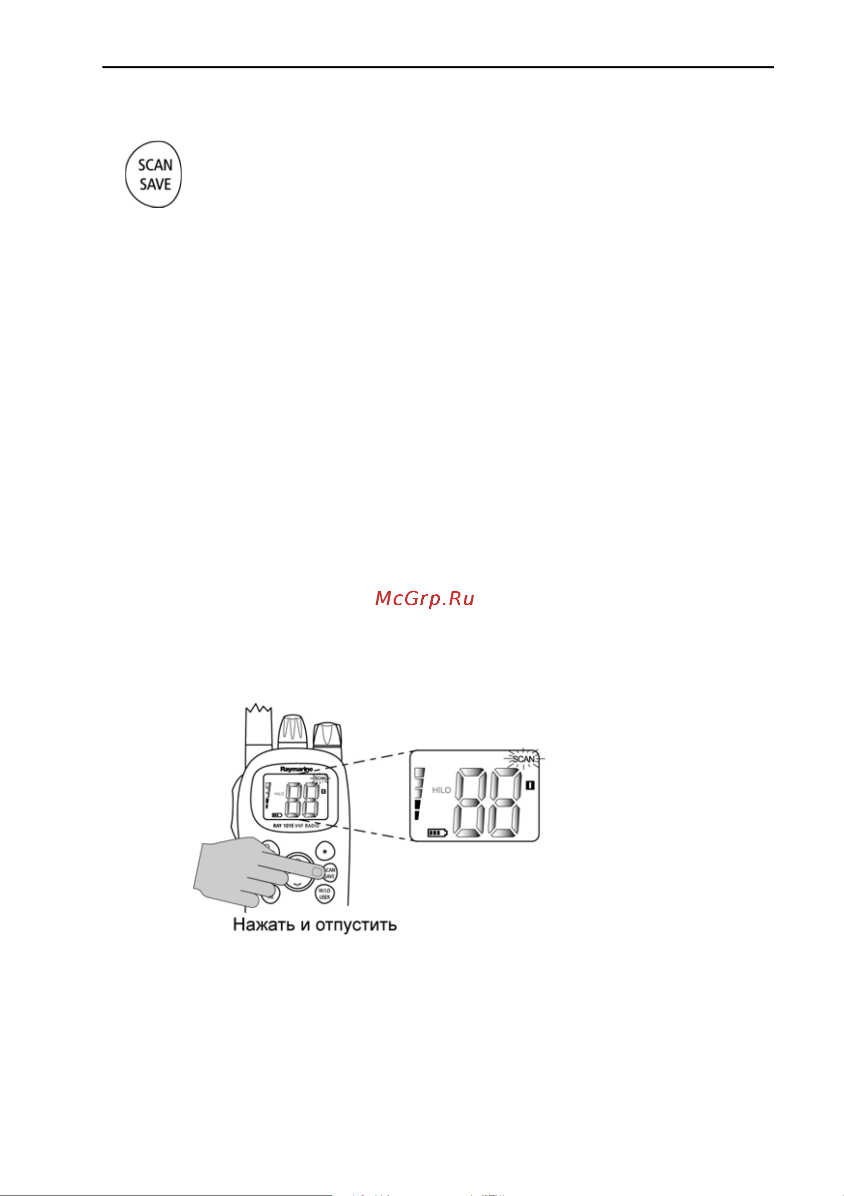Raymarine Ray101E Е43028 [29/64] Работа в режимах сканирования
