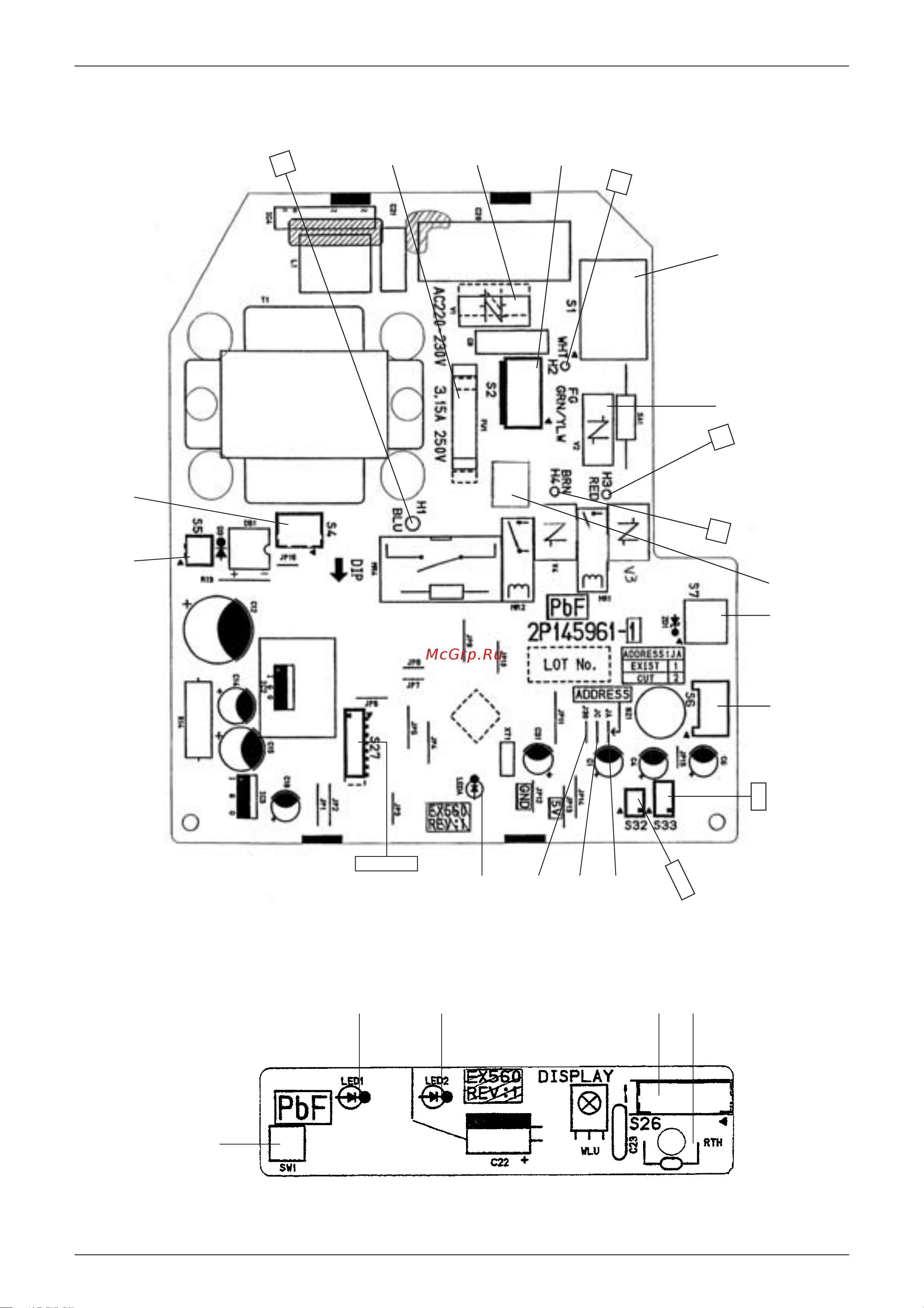 Daikin FTYN25GXV1B [22/97] Control pcb