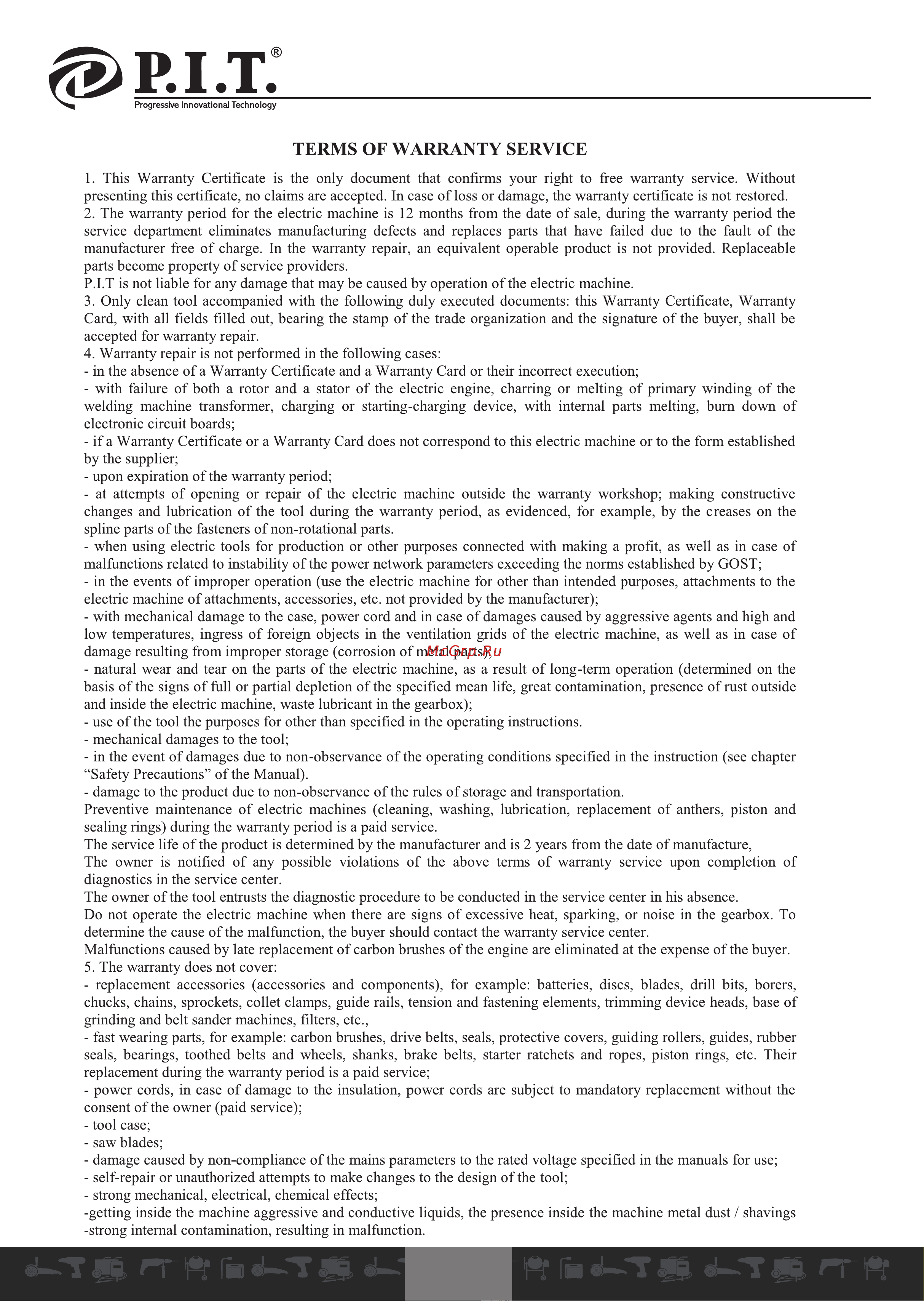 P.I.T. PLM20H-330A/1 Инструкция Пользователя онлайн [12/30] 596916