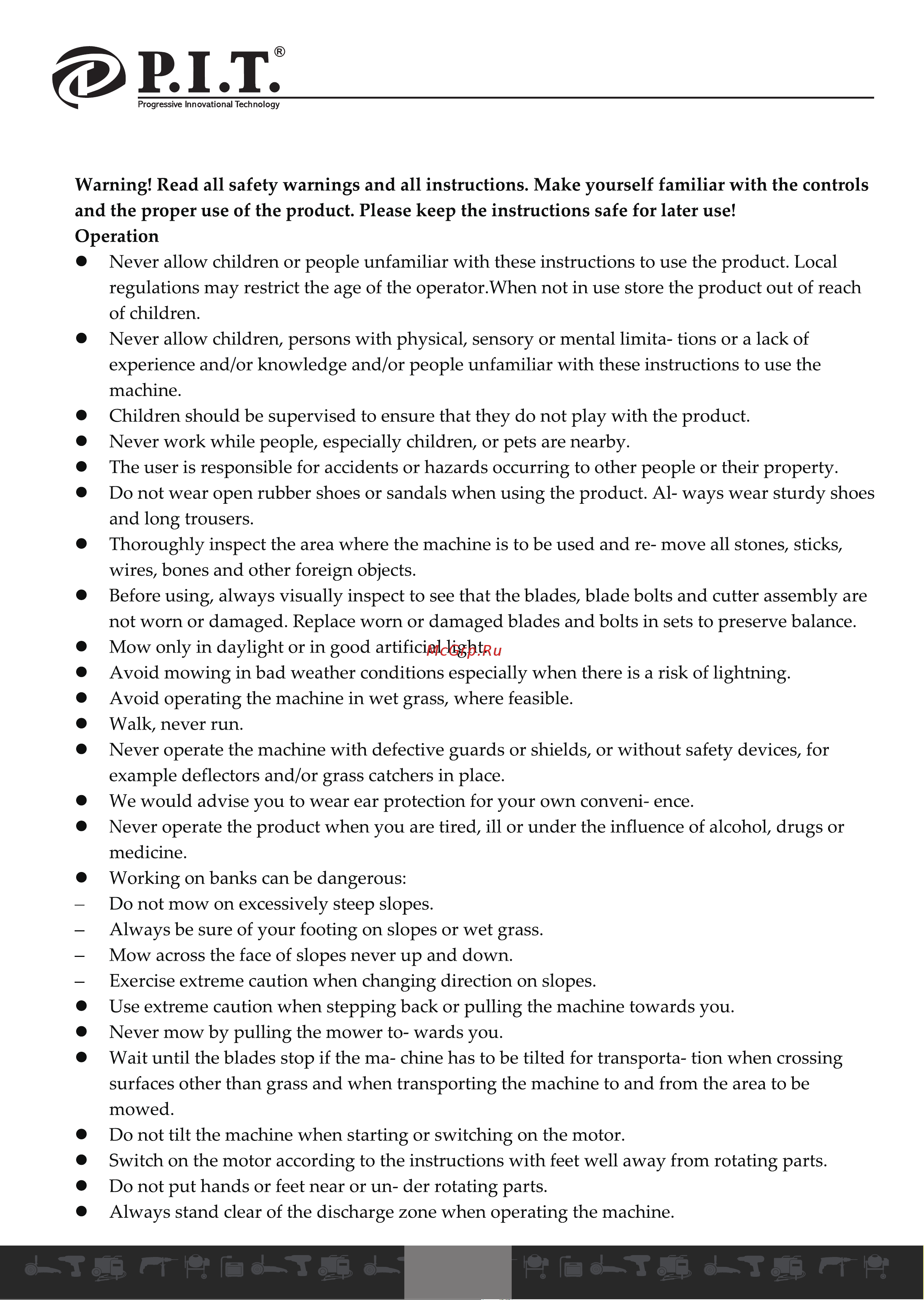 P.I.T. PLM20H-330A/1 [2/30] General safety precautions
