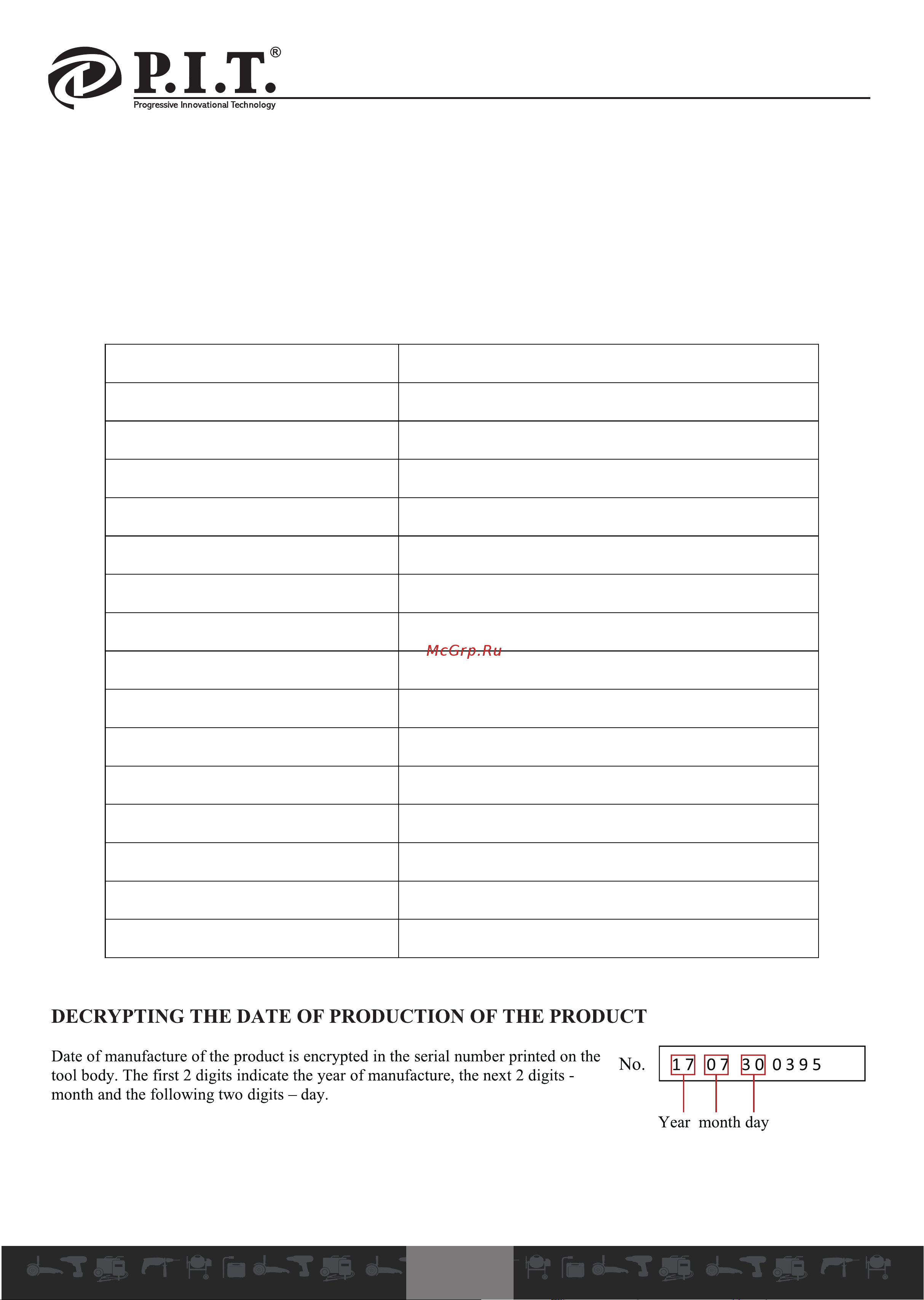 P.I.T. PLM20H-330A/1 [5/30] Technical data