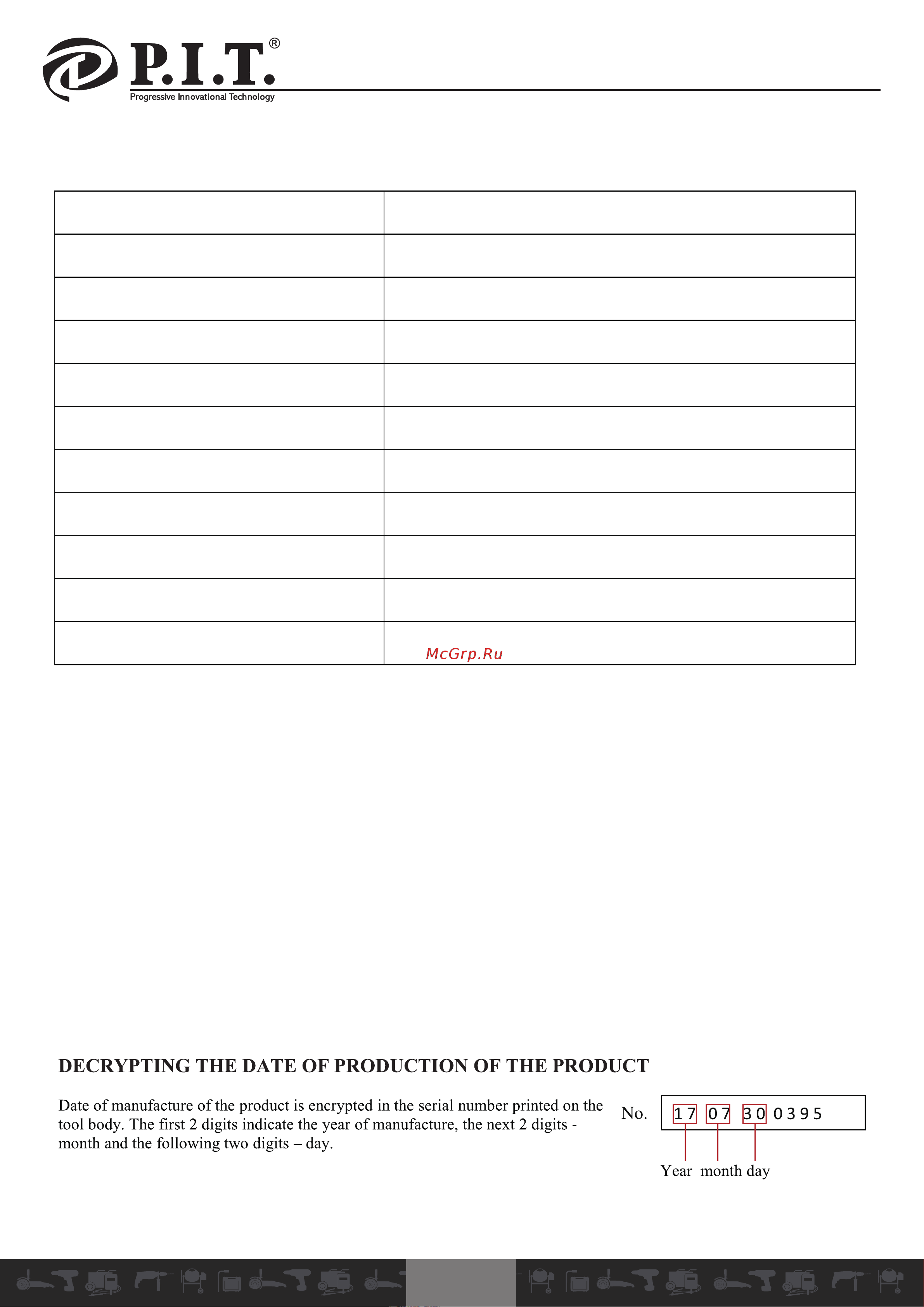 P.I.T. PTR20H-250A/1 [3/33] Note p i t reserves the right to make changes to the specifications and equipment described herein without prior notice as the products are con stantly being improved