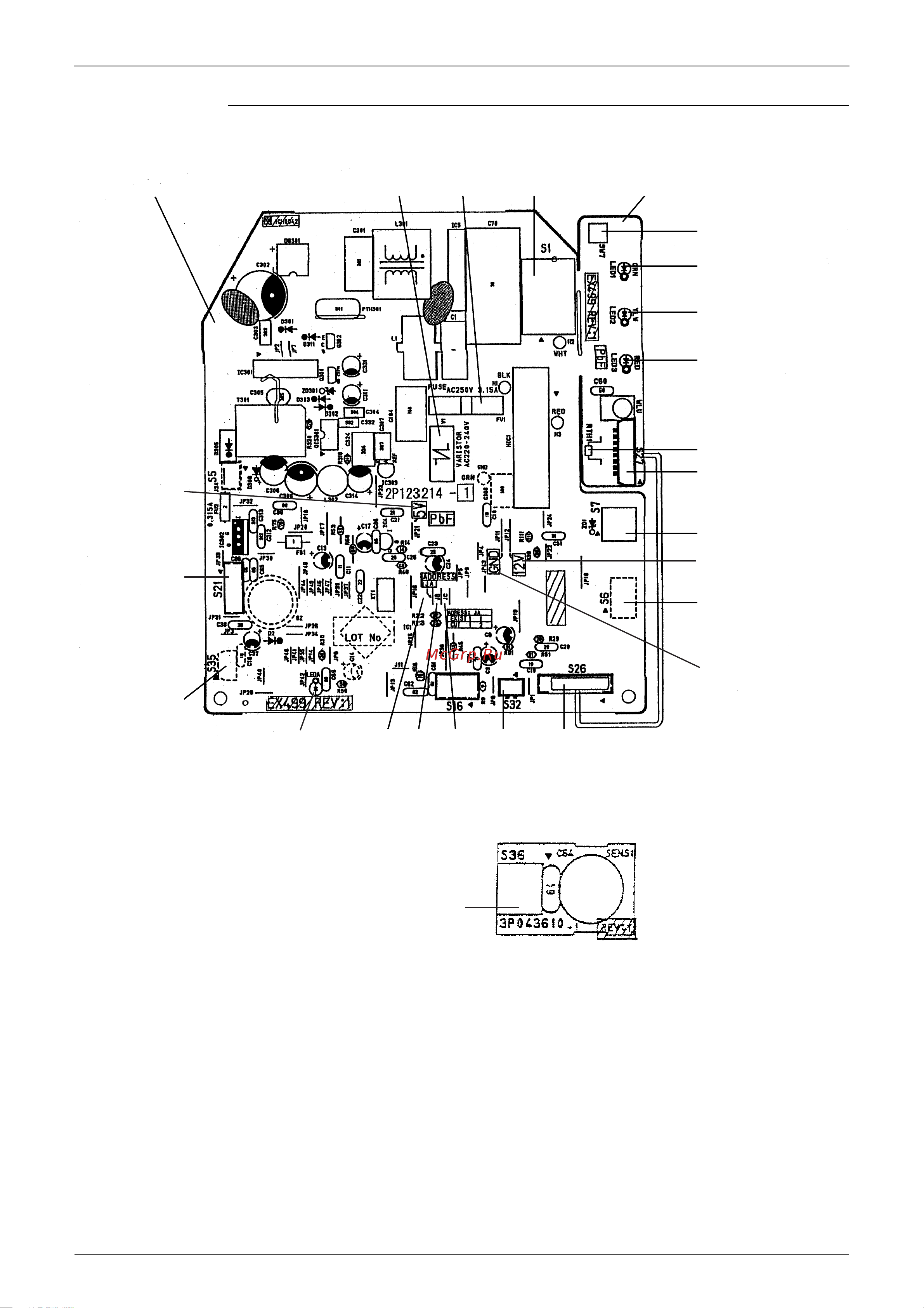 Daikin FTXS50D2V1W [53/359] Pcb detail pcb 1 control pcb pcb 2 signal receiver pcb