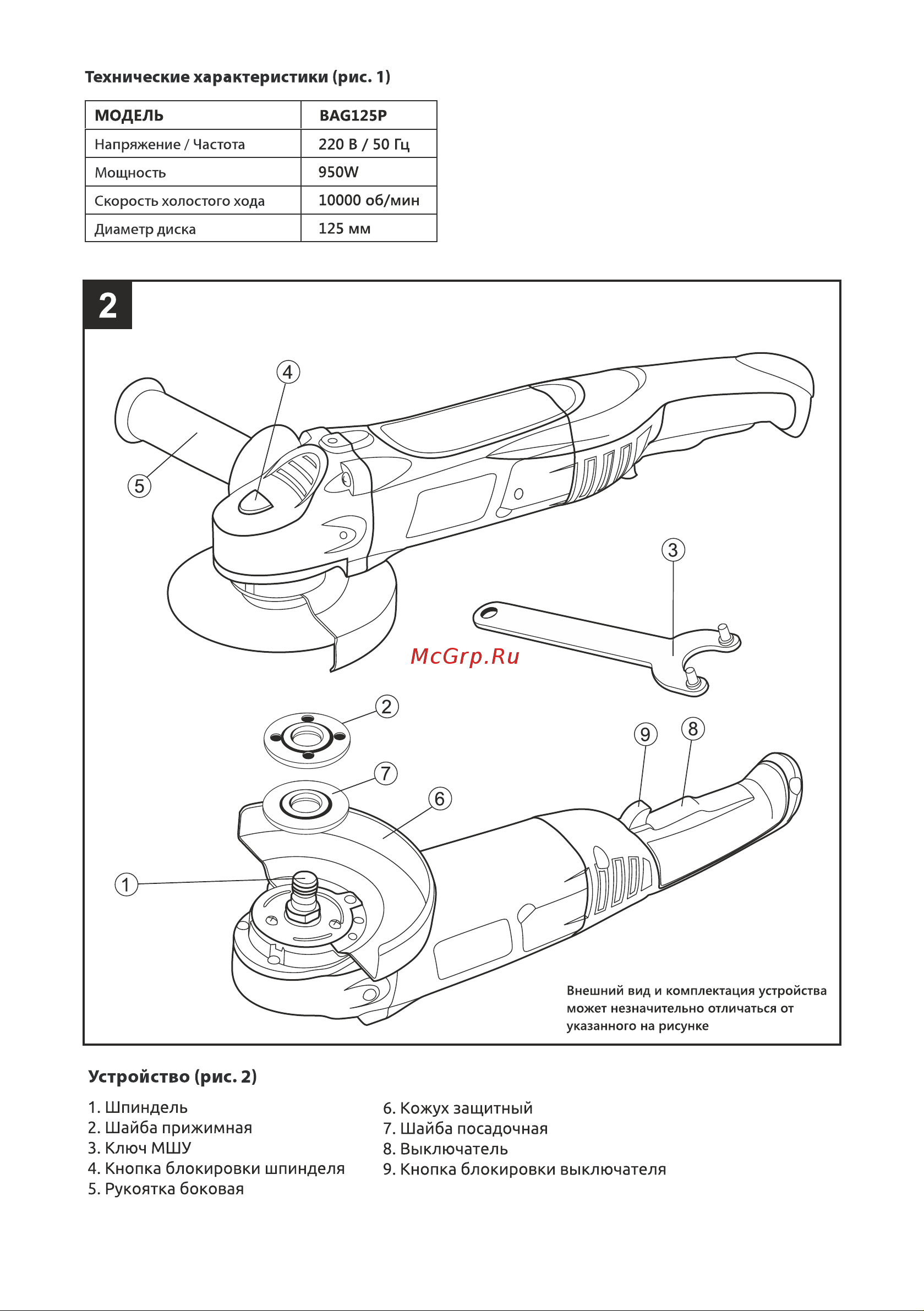 BRAIT BAG125P Инструкция по эксплуатации онлайн [3/20] 597141