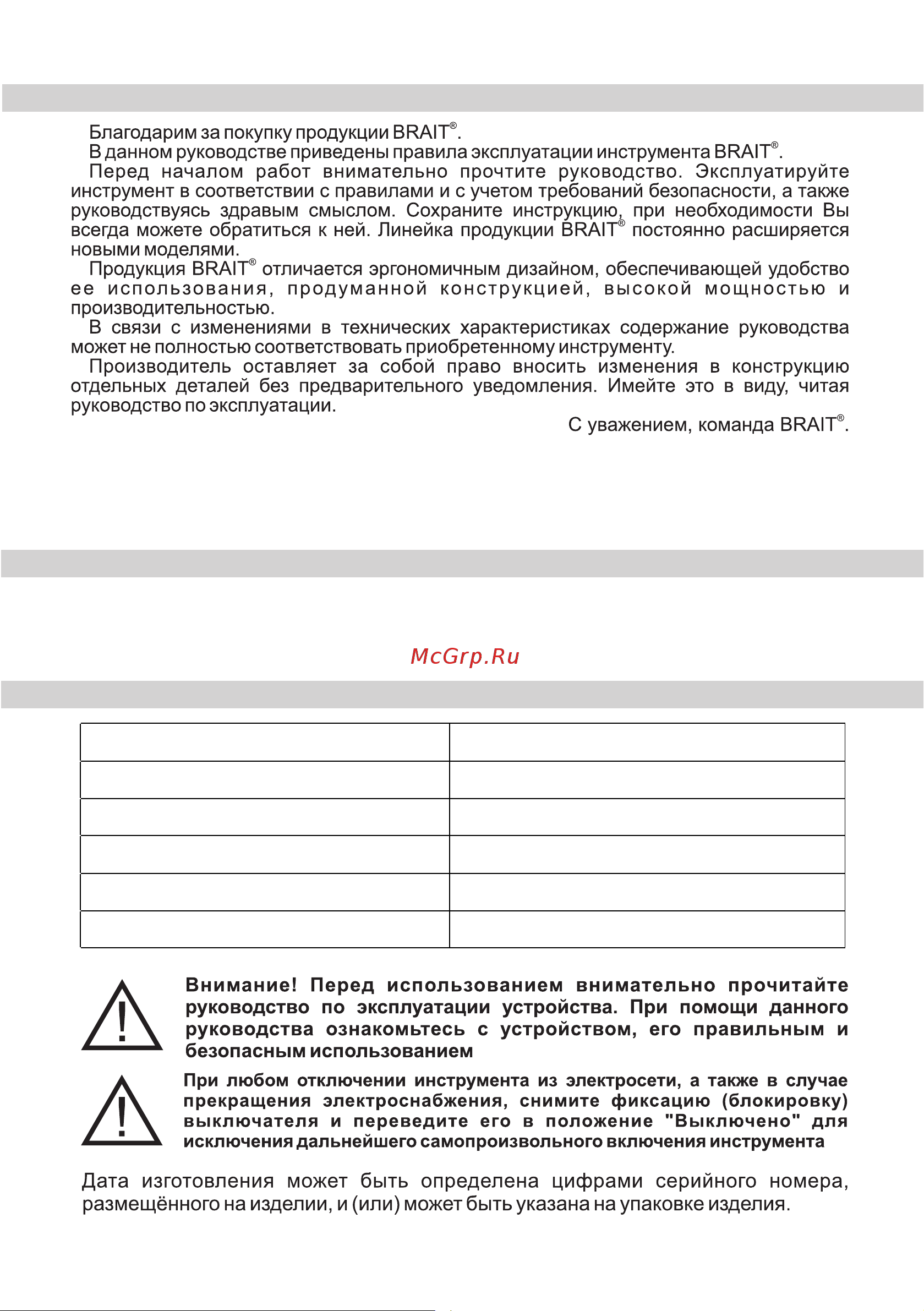 BRAIT BHG2000N [2/20] Страница 2