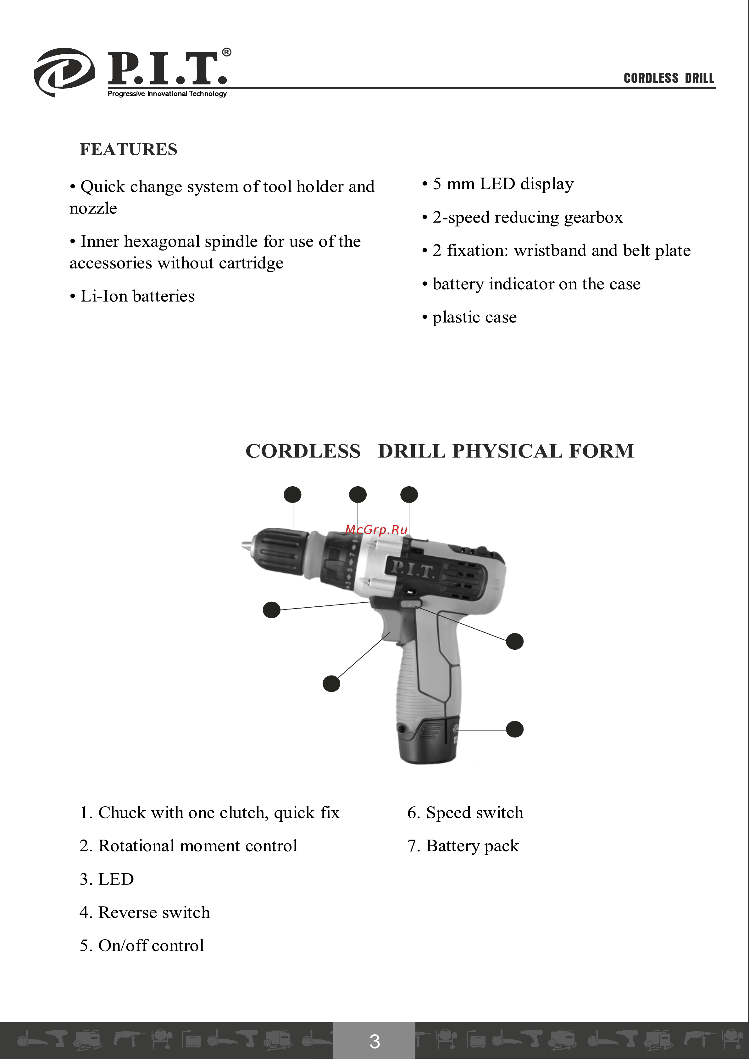 P.I.T. PSR12-C8 [4/20] Cordless drill physical form