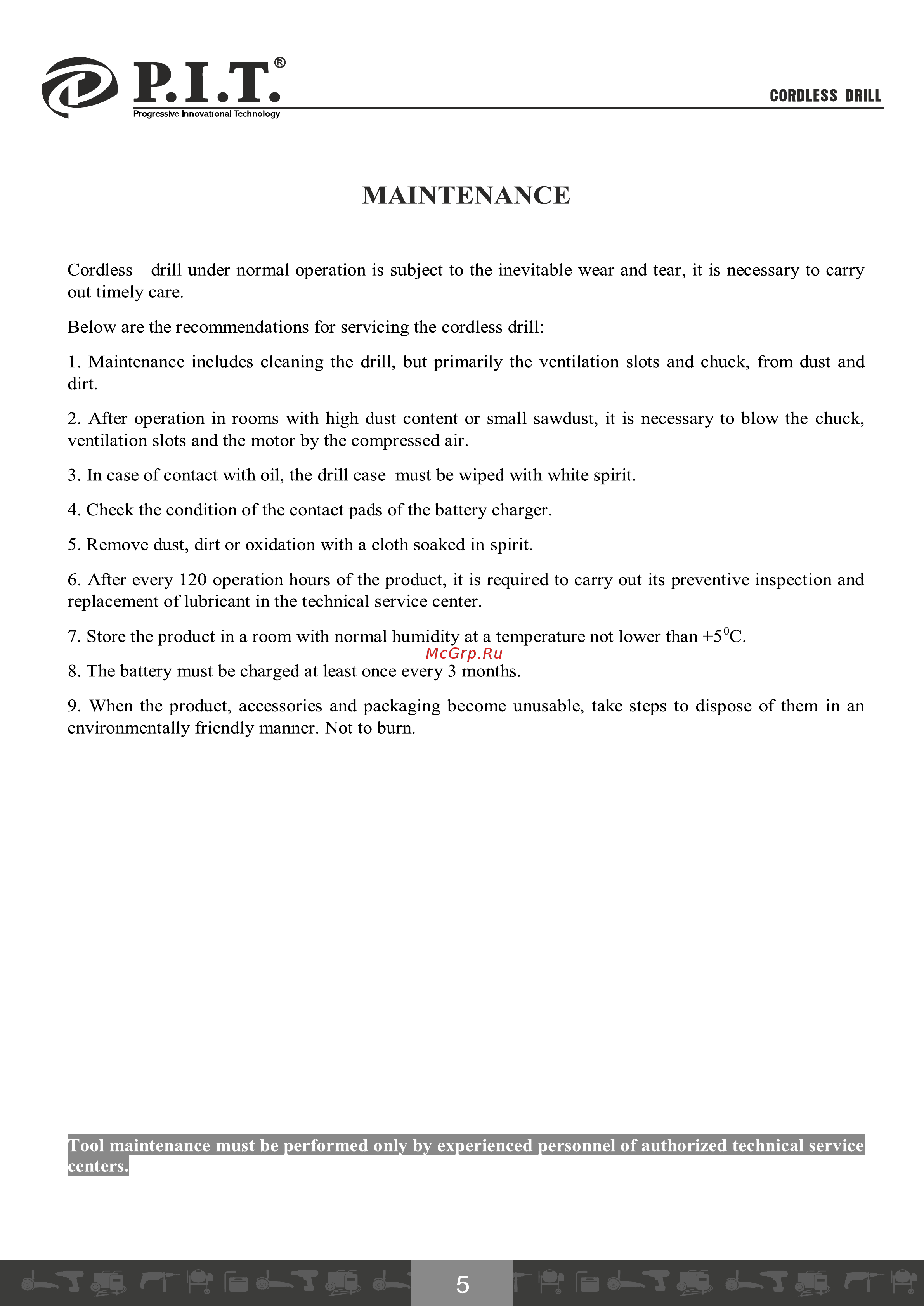 P.I.T. PSR24-C [6/21] Maintenance