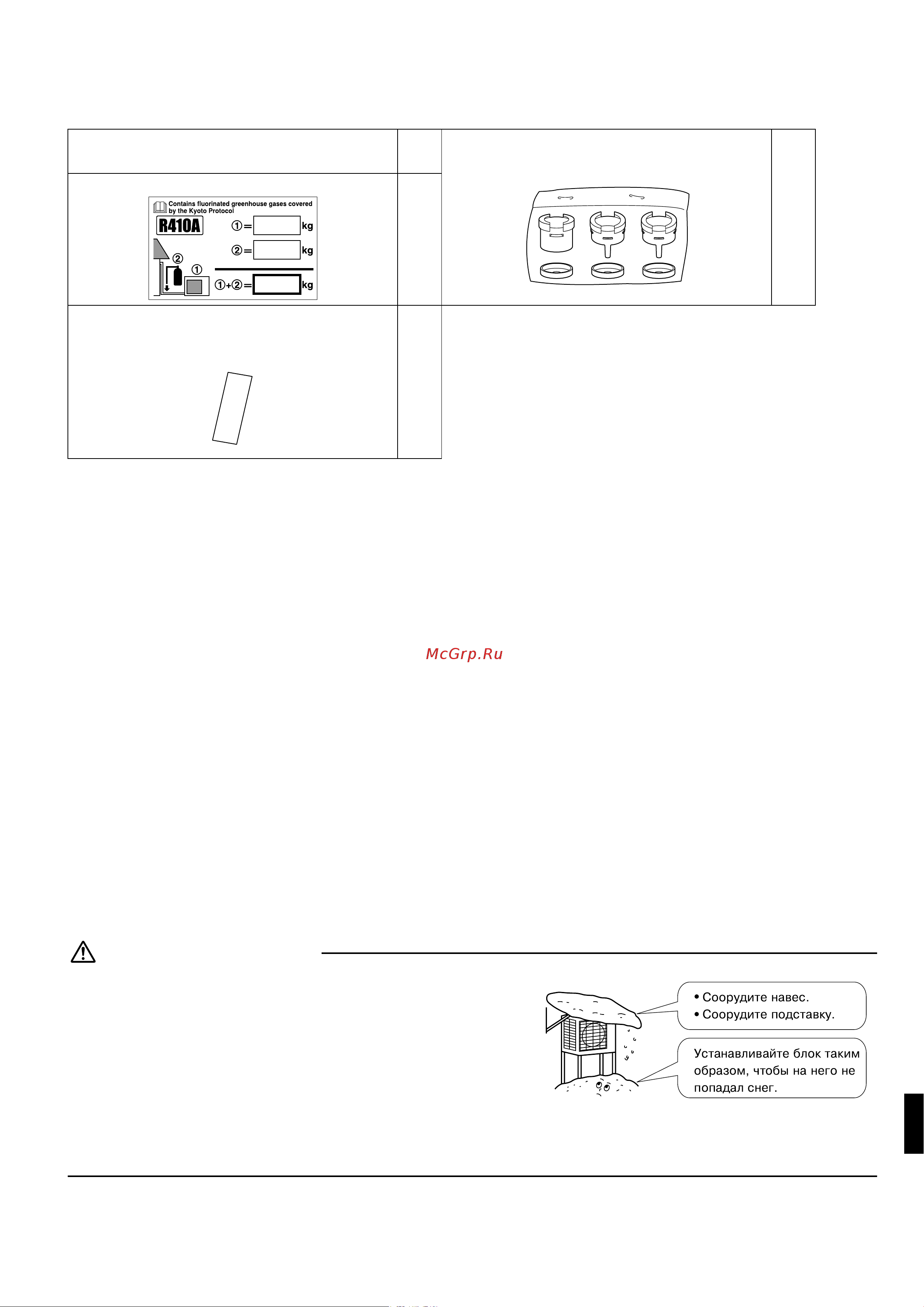 Daikin RX71GV1B [3/12] Меры предосторожности при выборе места для óстановêи