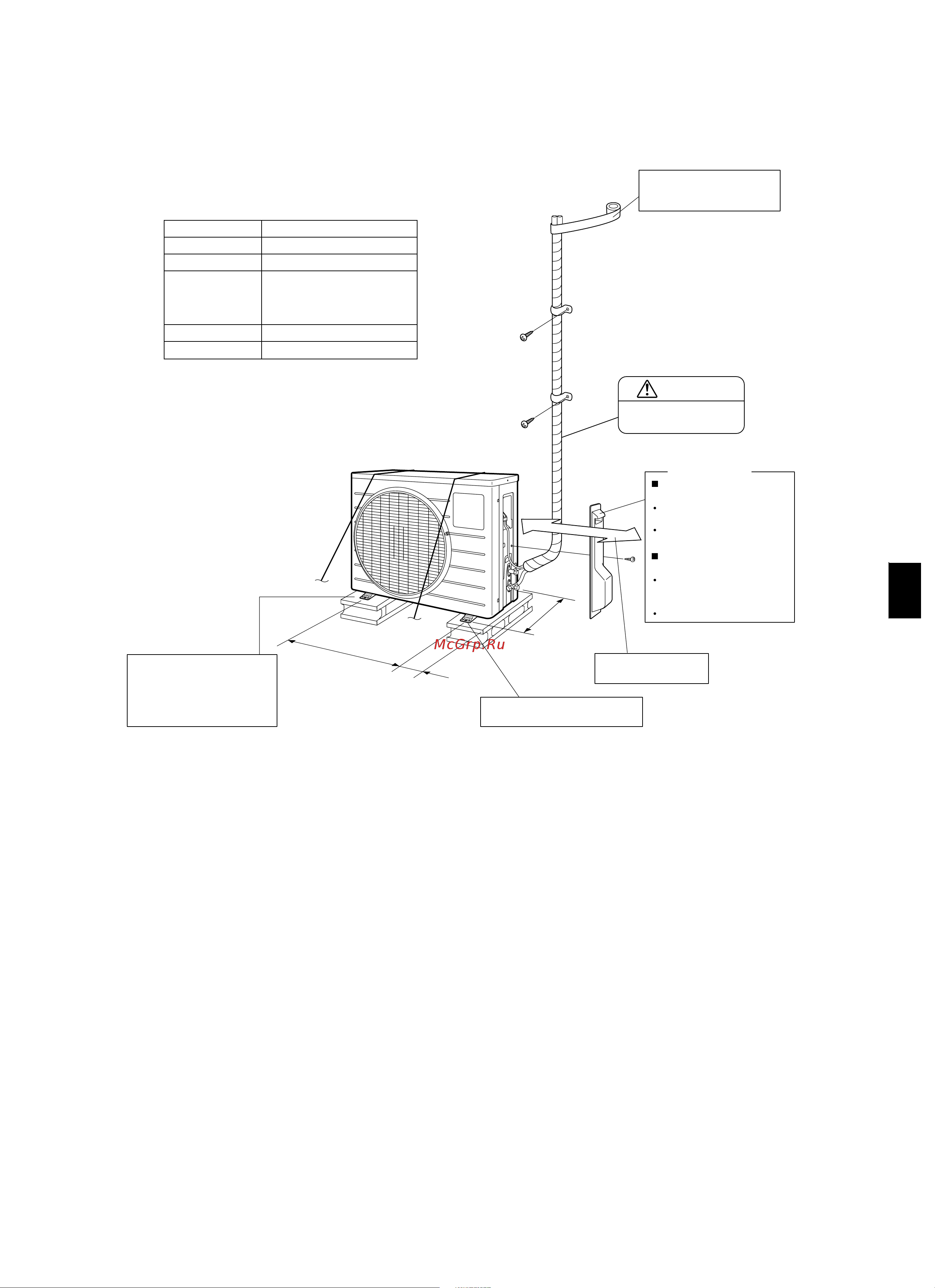 Daikin RXB25B5V1 [4/38] Outdoor unit installation drawings