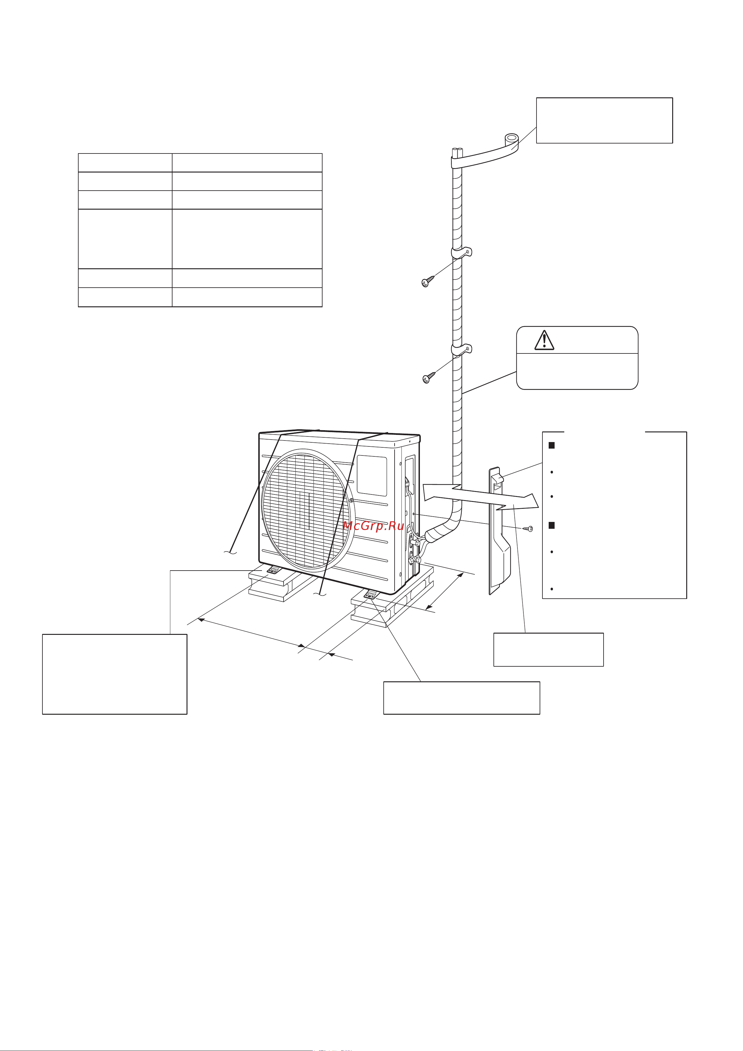 Daikin RXB25B6V1 [6/40] Outdoor unit installation drawings