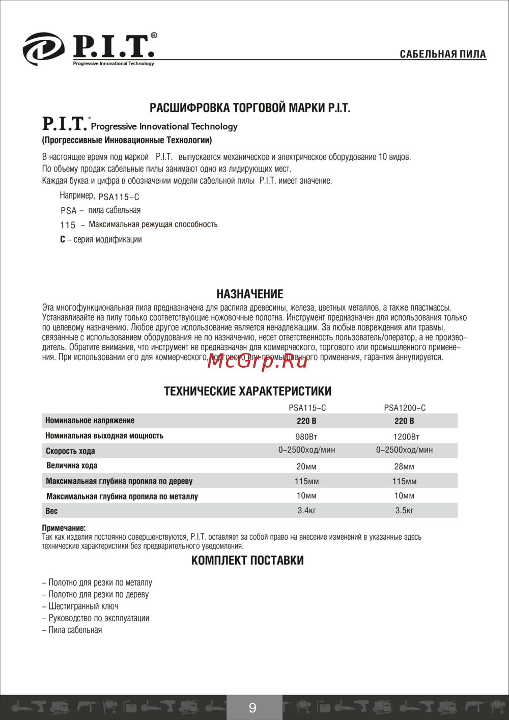 P.I.T. PSA115-C