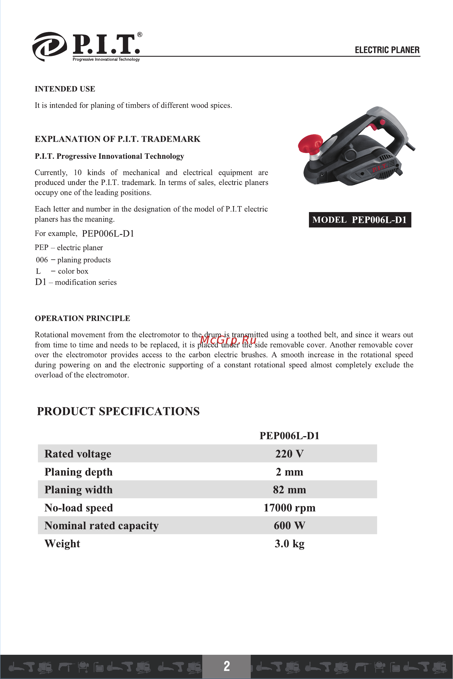 P.I.T. PEP006L-D1 [4/25] Product specifications