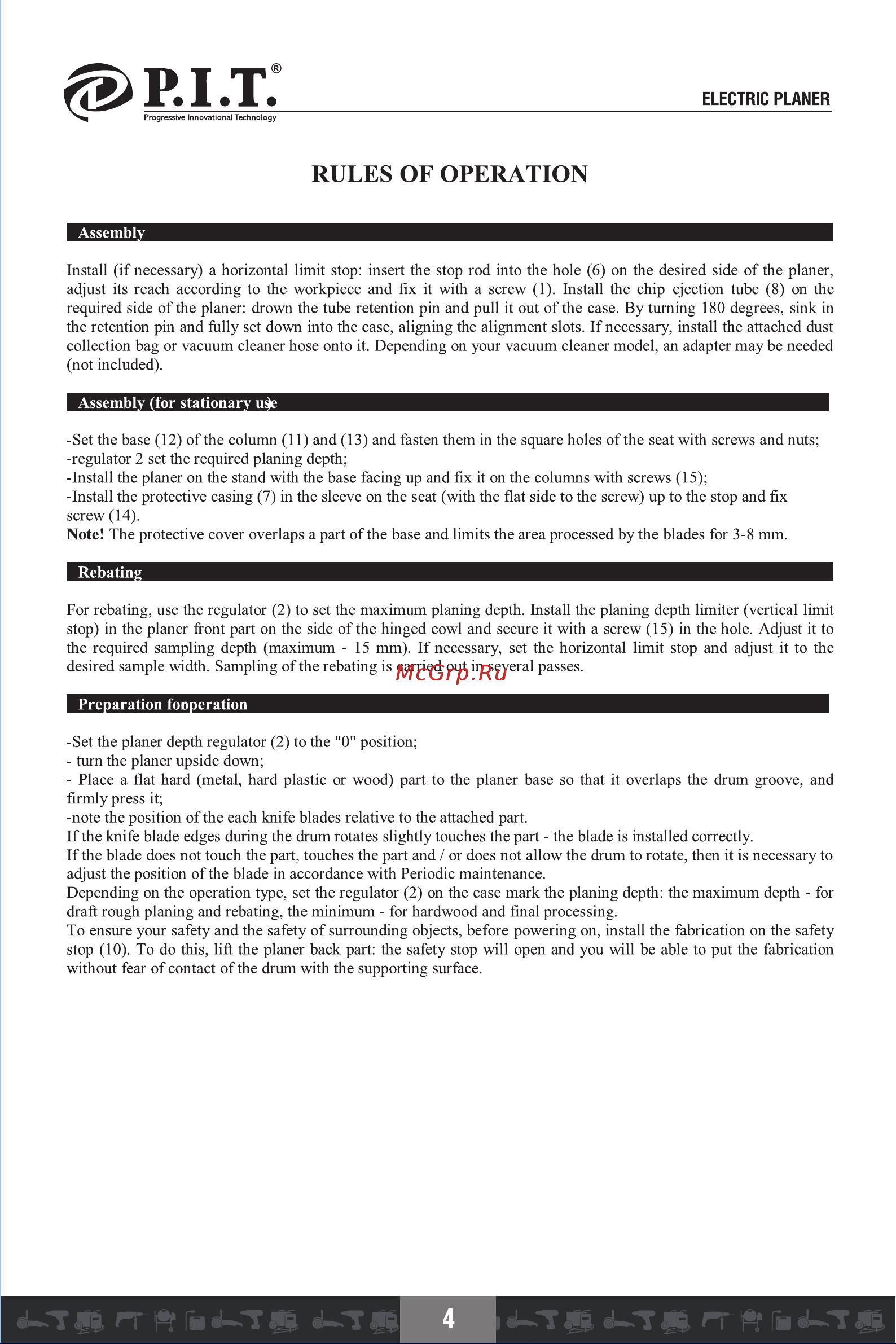 P.I.T. PEP006L-C2 PRO [6/20] Rules of operation