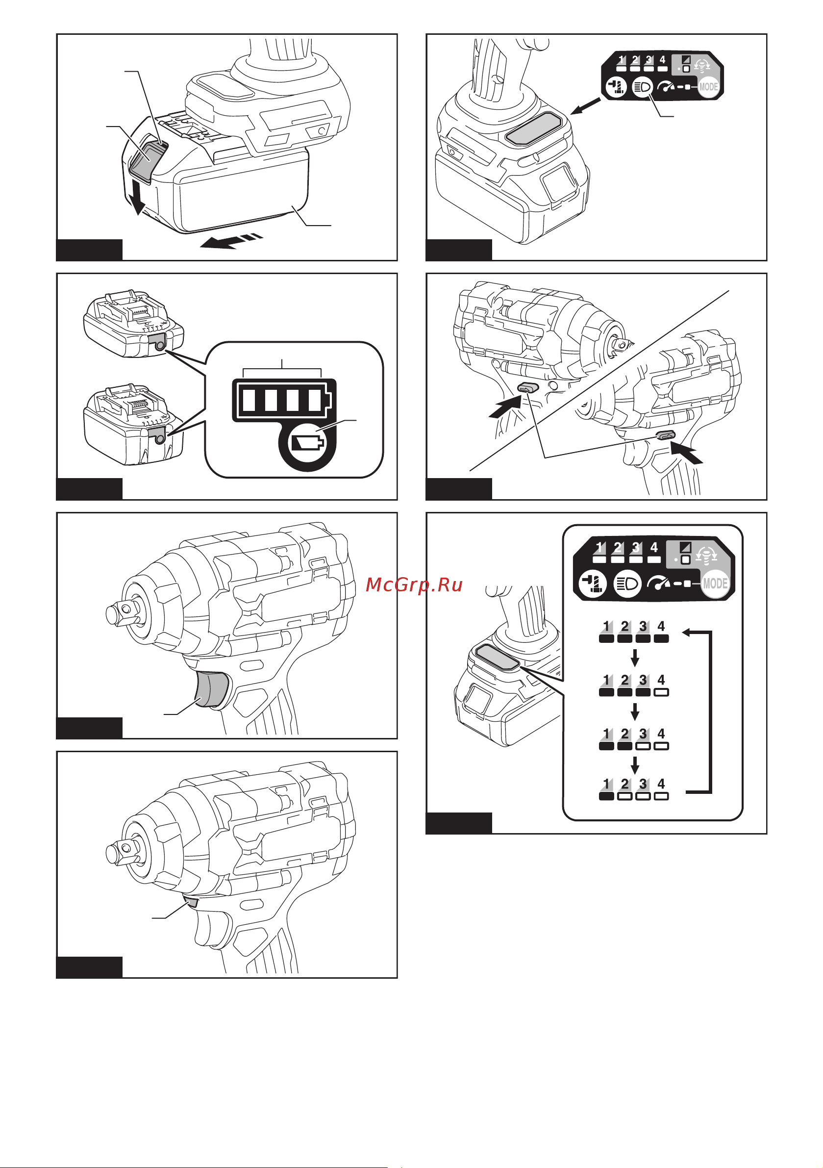 Makita LXT BL без аккумулятора и ЗУ DTW700Z Инструкция онлайн [2/96] 853282