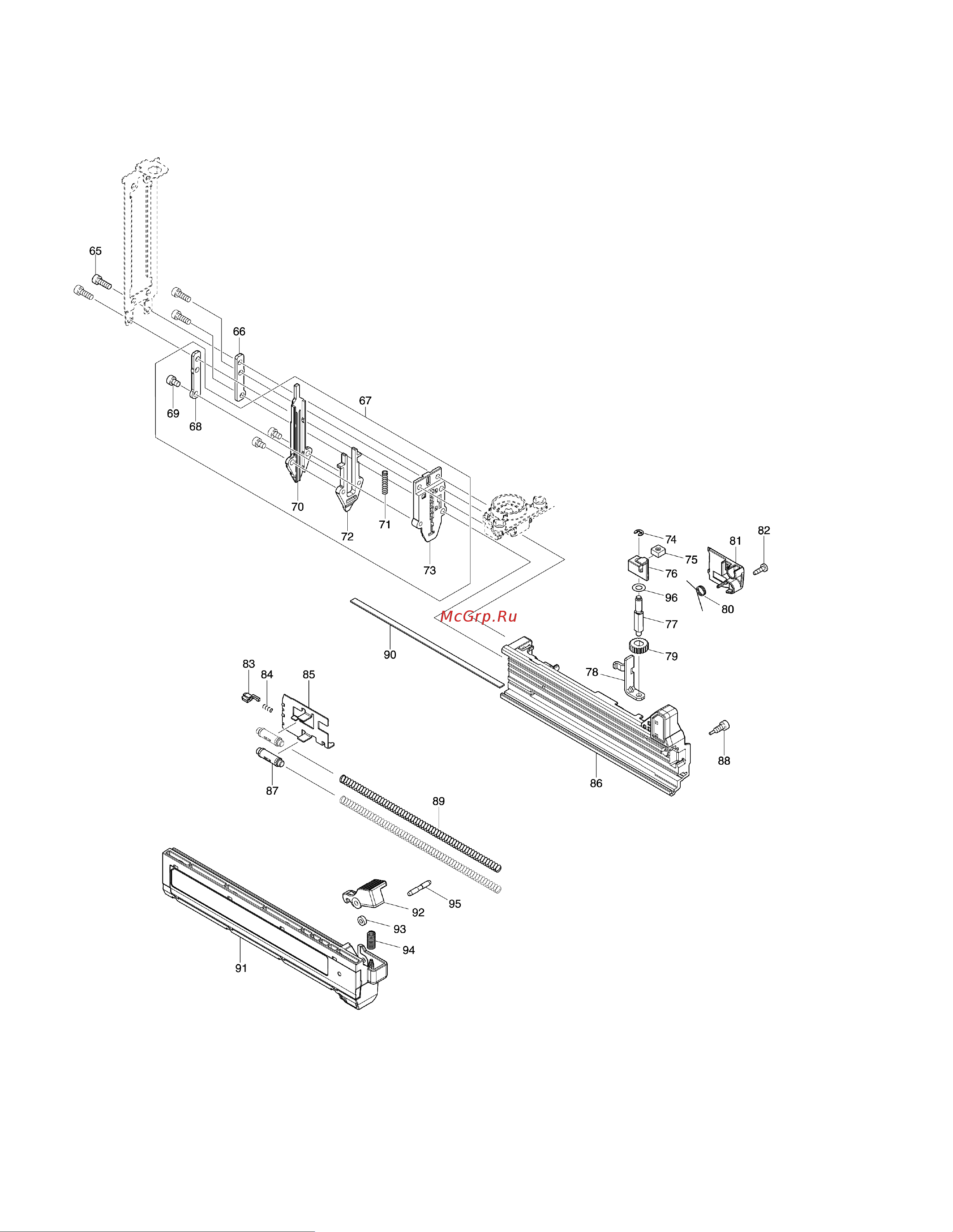 Makita DFN350ZJ Список деталей онлайн [2/5] 597535