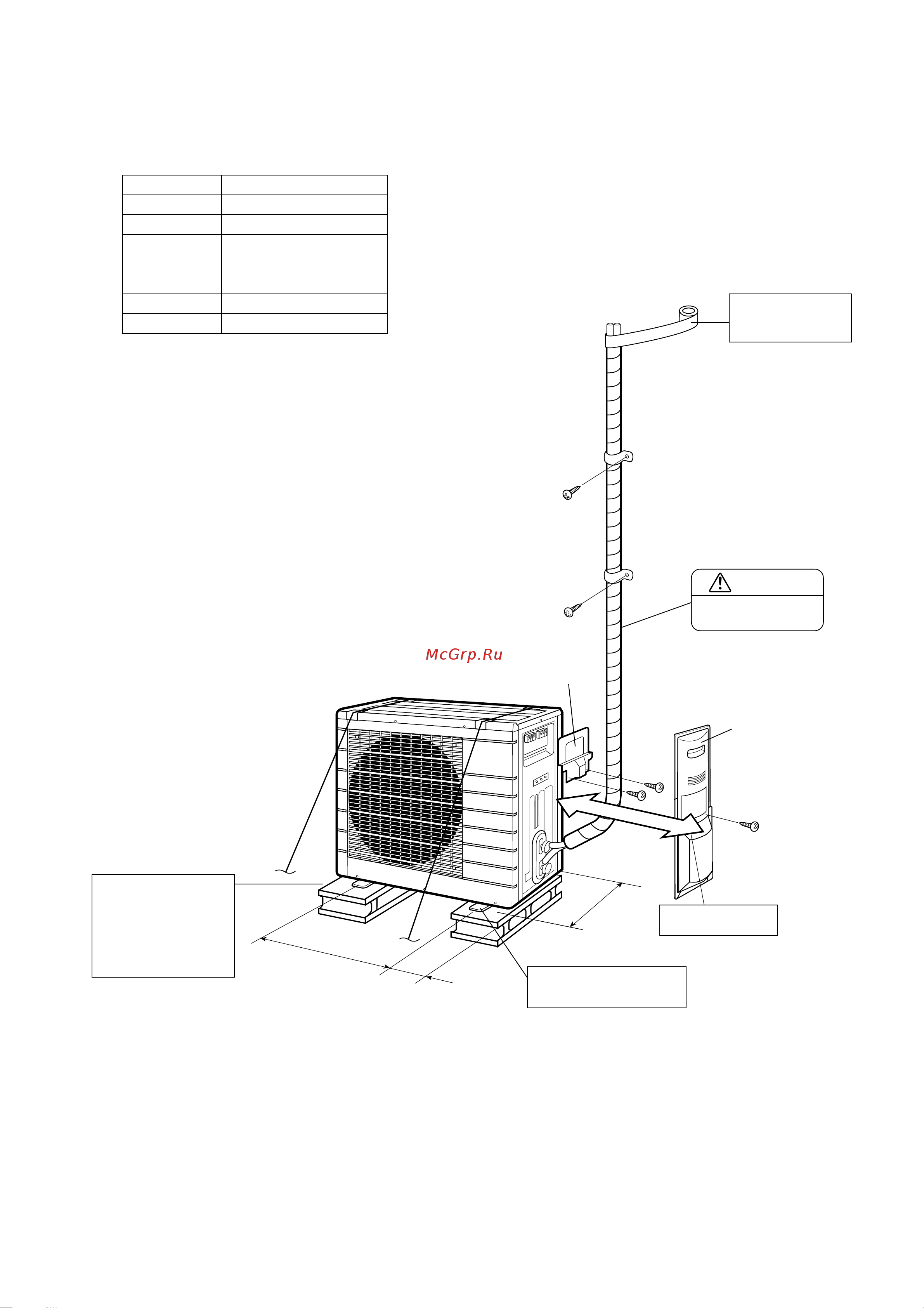 Daikin RXLG50K3V1B [5/16] Outdoor unit installation drawings
