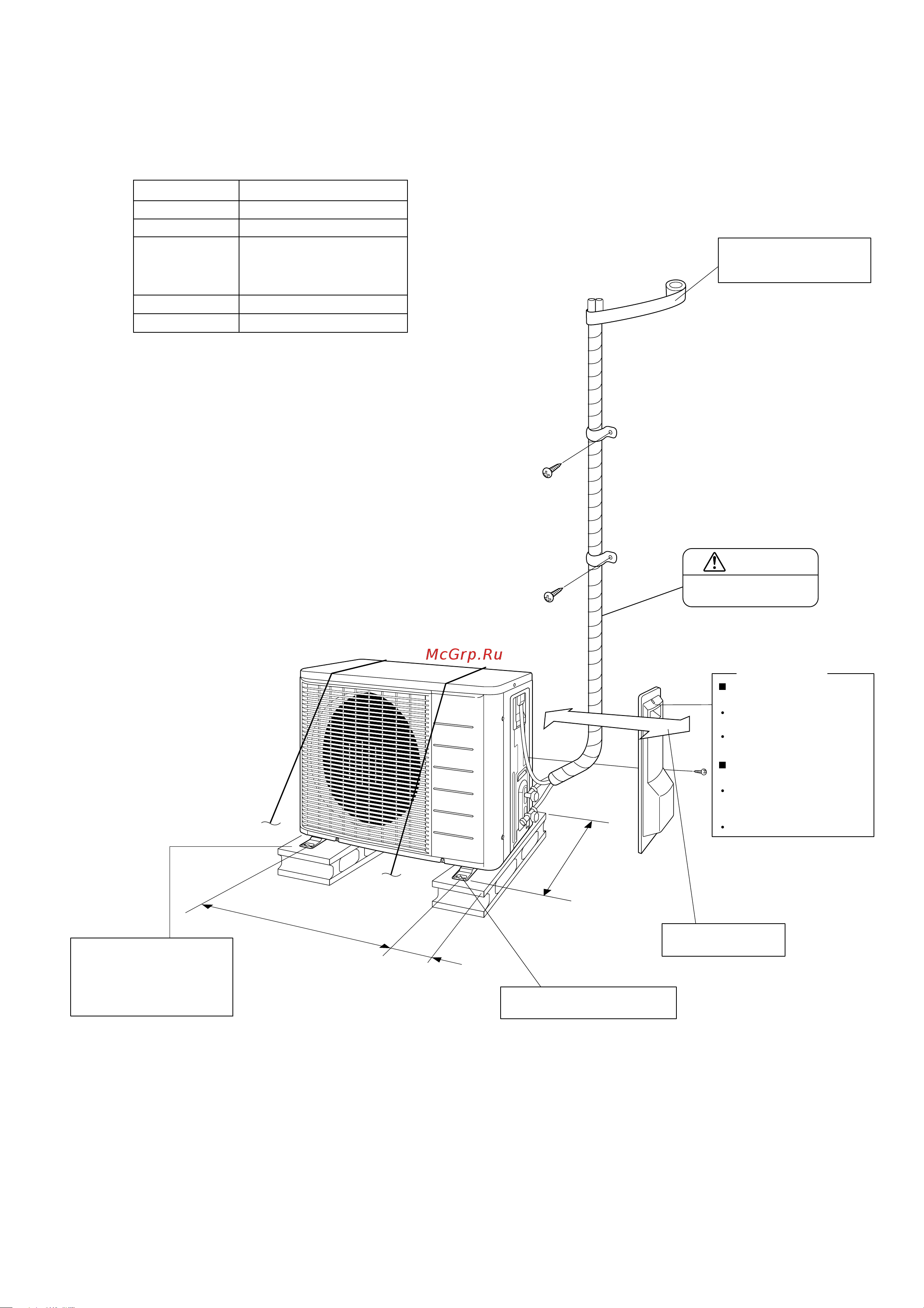 Daikin RXL42J3V1B [5/16] Outdoor unit installation drawings