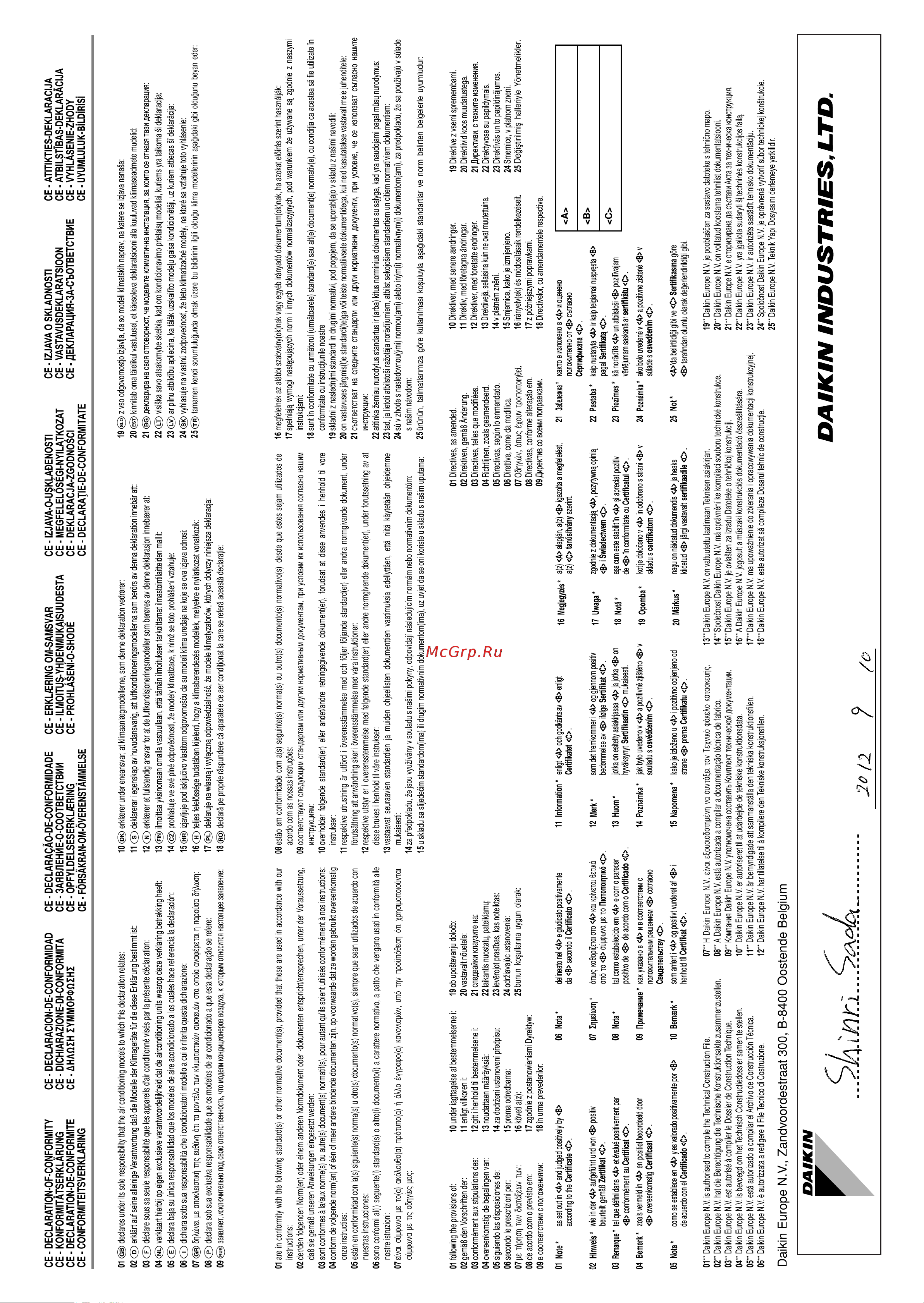 Daikin RX-GVB.pdf Руководство по монтажу онлайн [3/16] 705599
