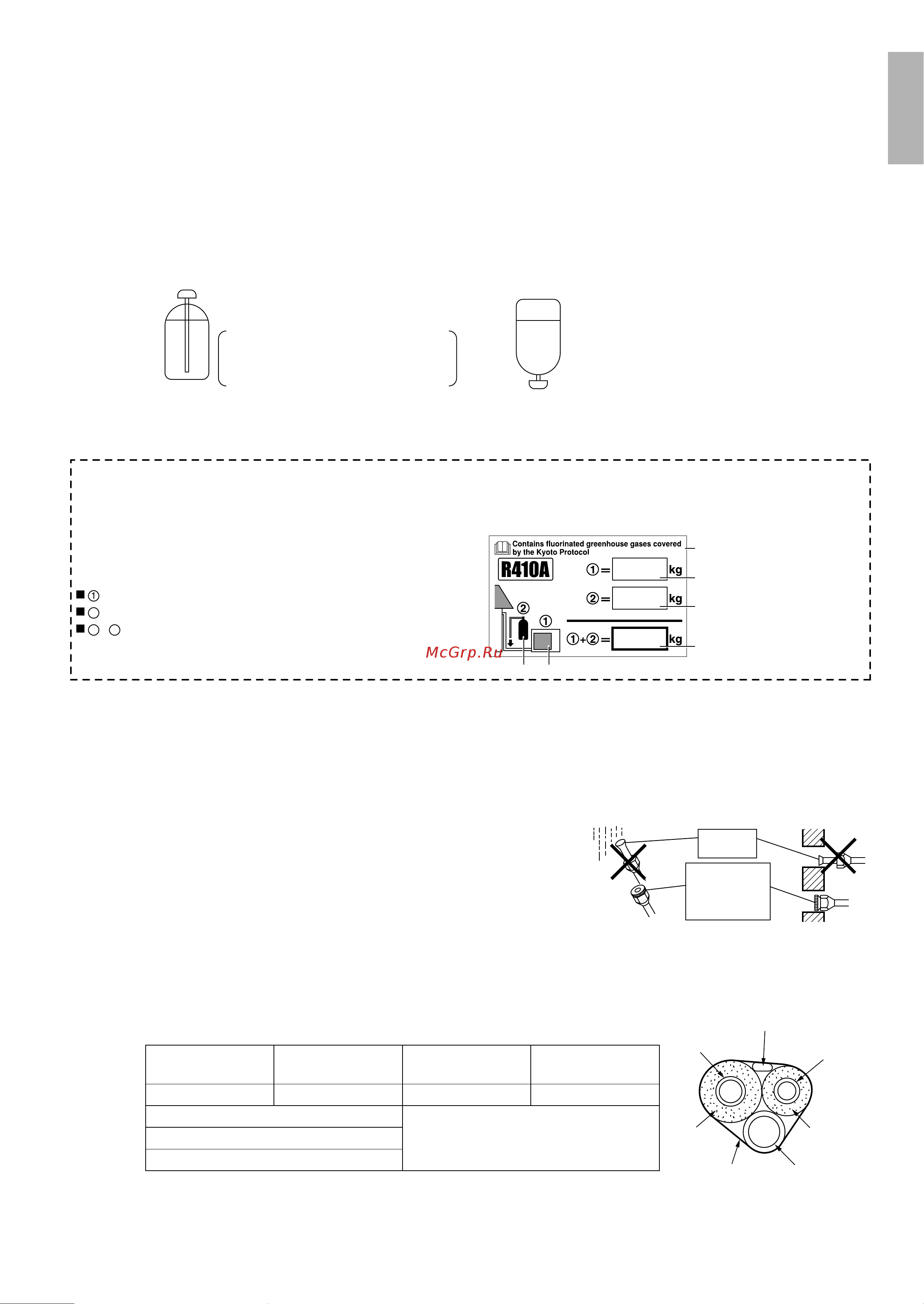 Daikin RXL35M2V1B [11/18] Filling a cylinder with an attached siphon