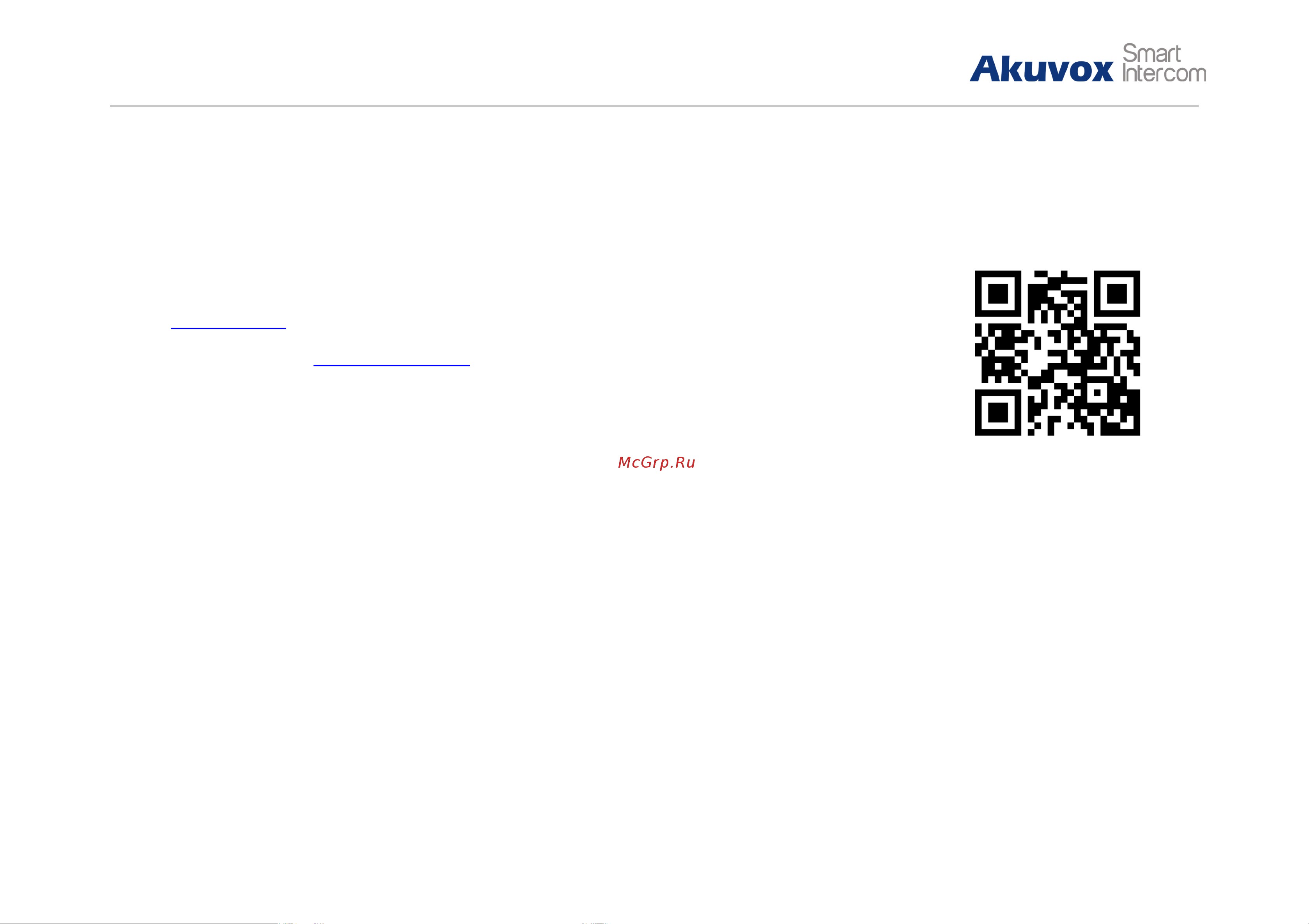 Akuvox R26B [10/10] Контакты