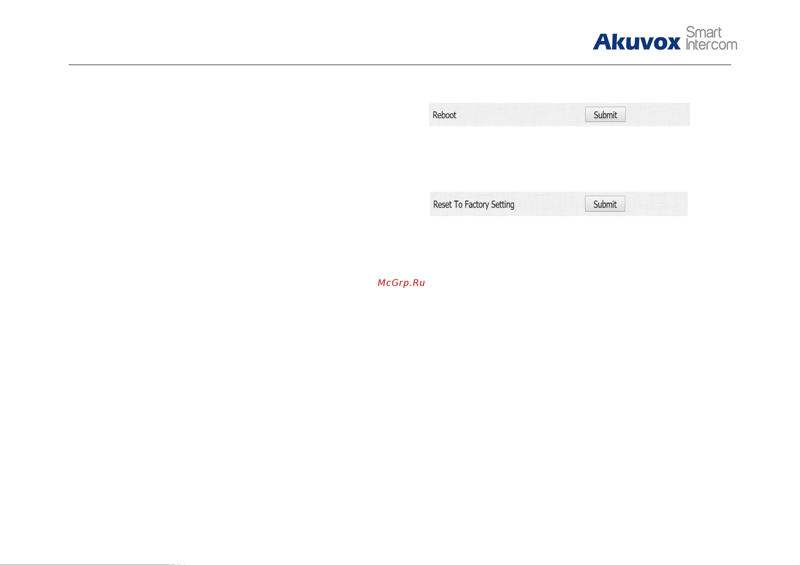 Akuvox R26B [31/54] Reboot