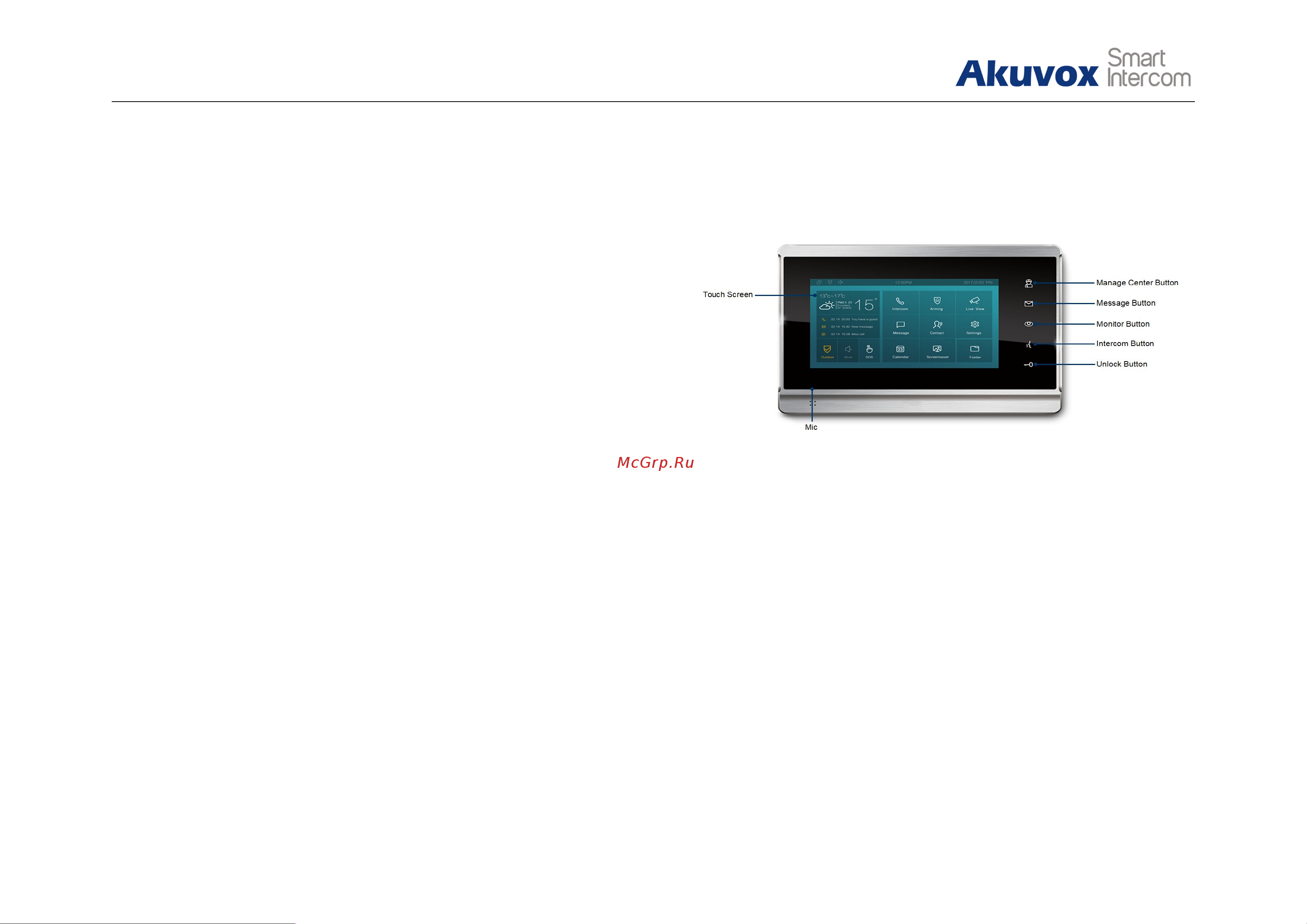 Akuvox IT82C [10/72] Product overview