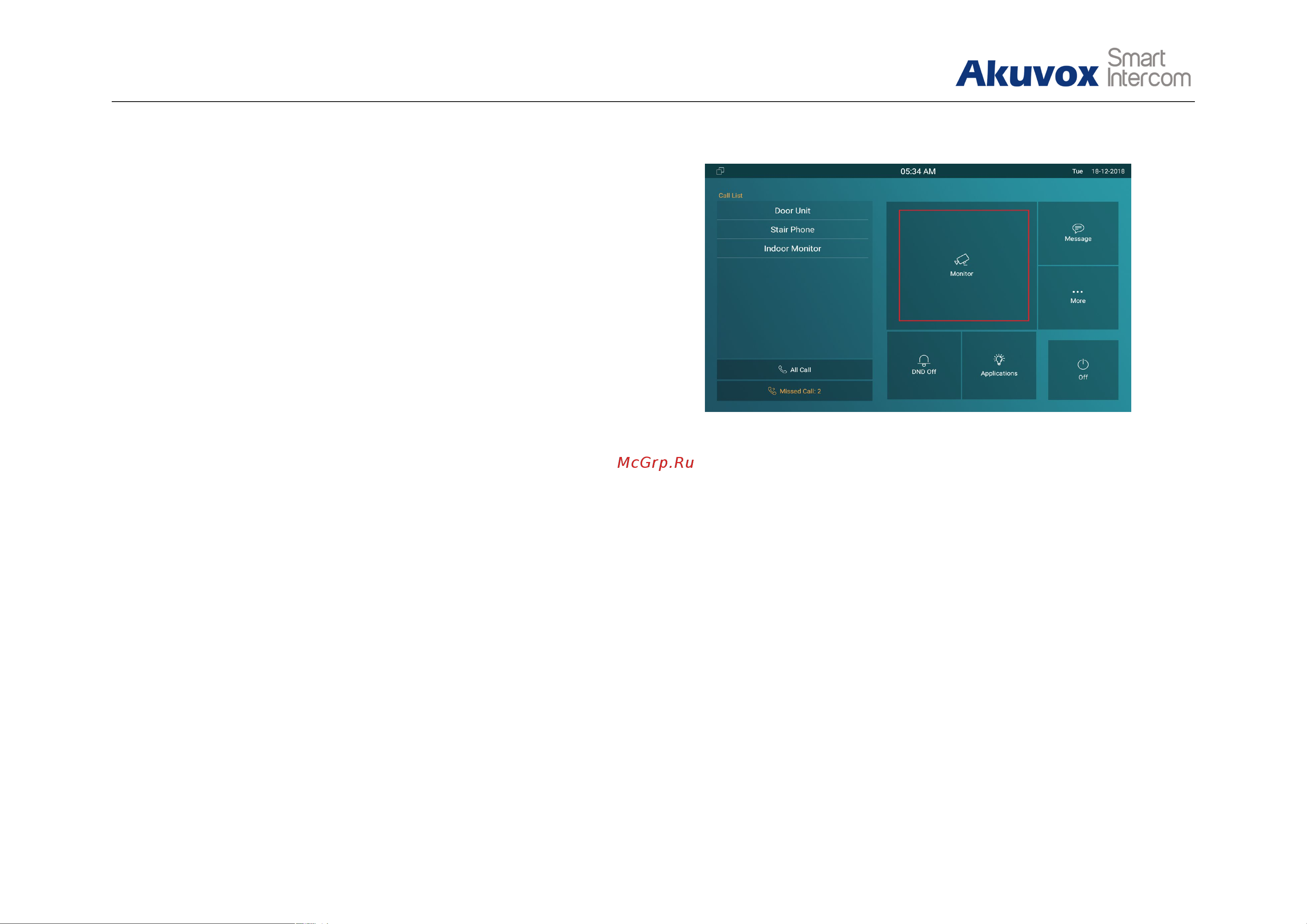 Akuvox IT82C [19/72] Monitor