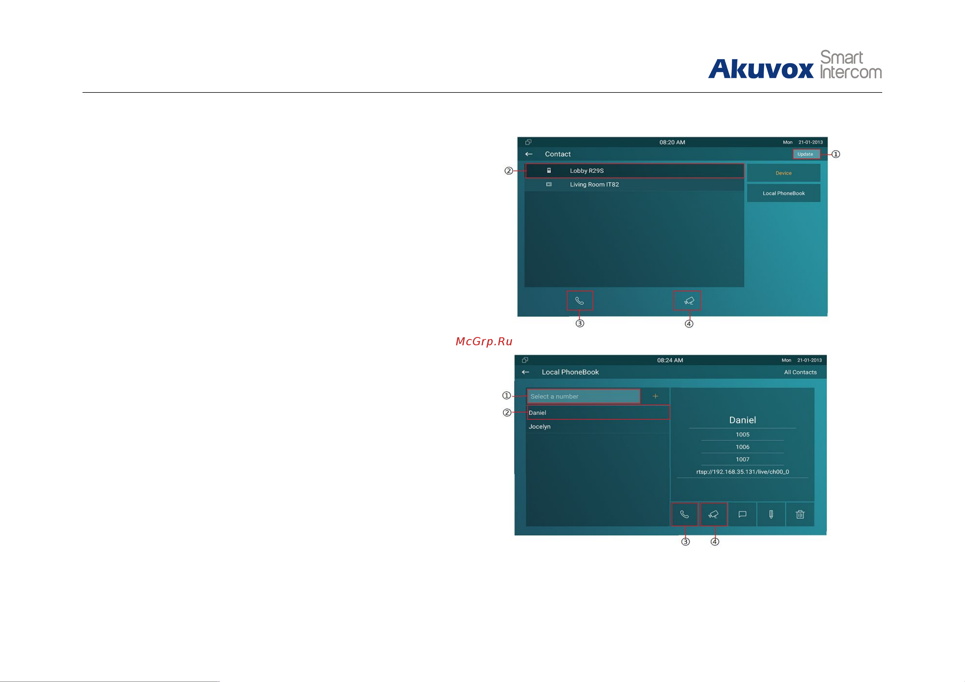 Akuvox IT83A [16/75] Calling from device