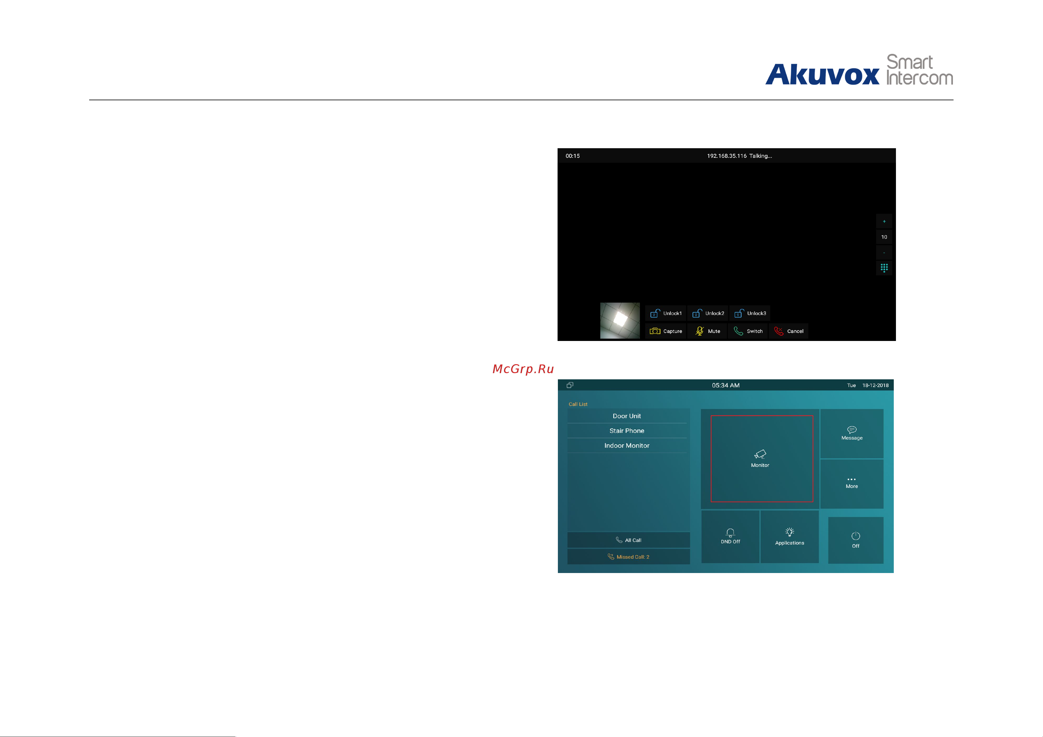 Akuvox IT83A [18/75] Monitor