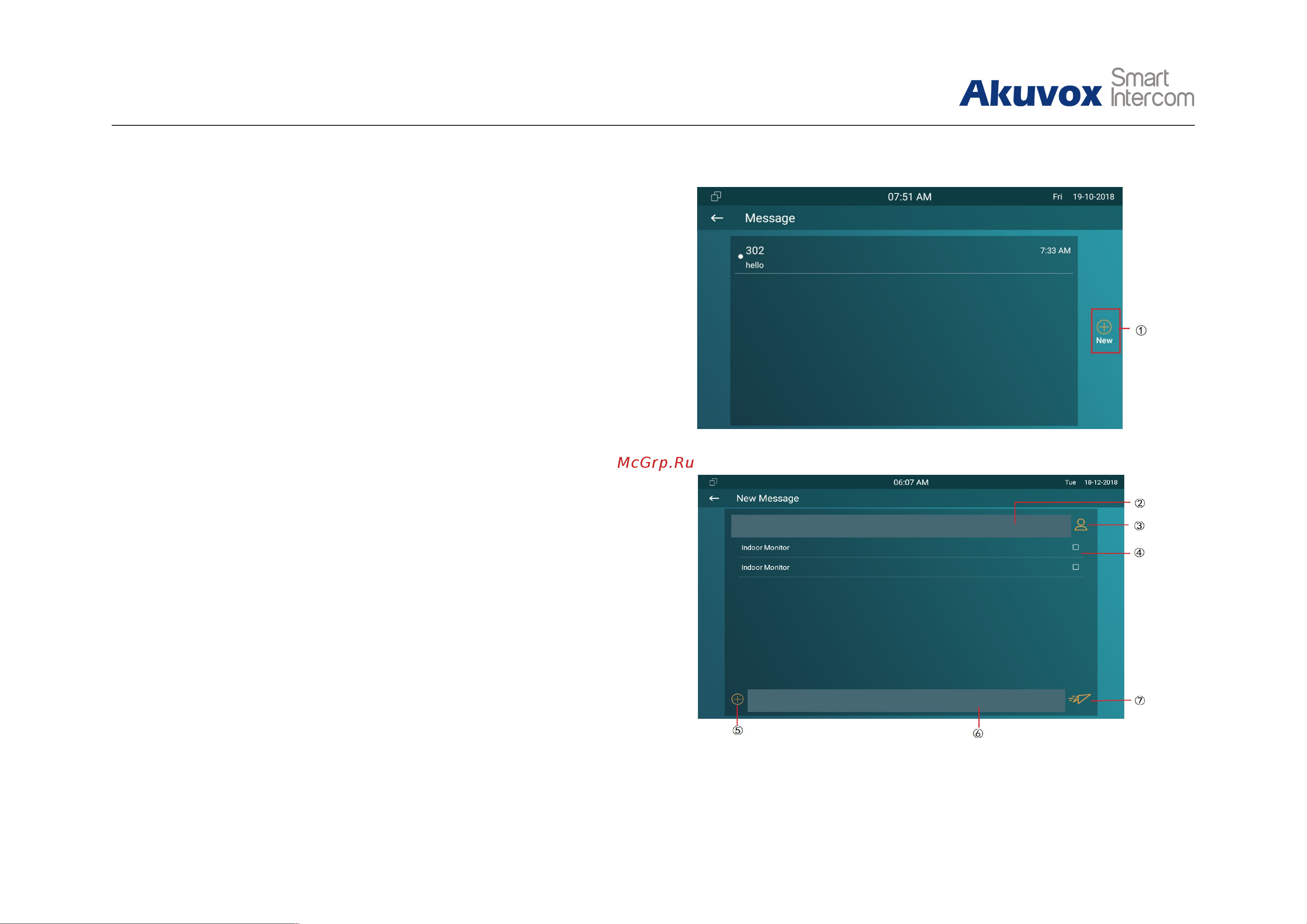 Akuvox IT83R [21/75] Creatingamessage