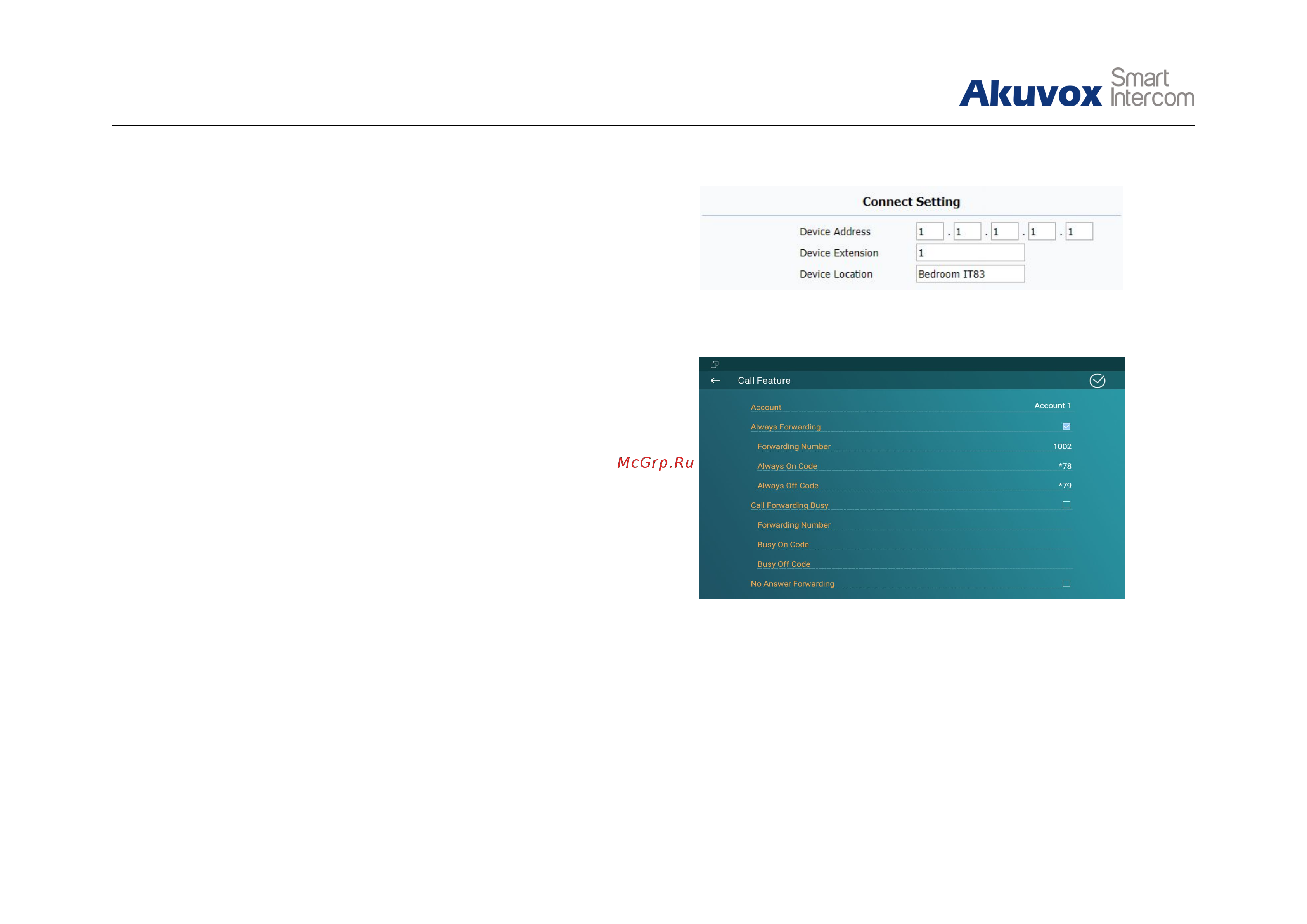 Akuvox IT83A [57/75] Call forwarding