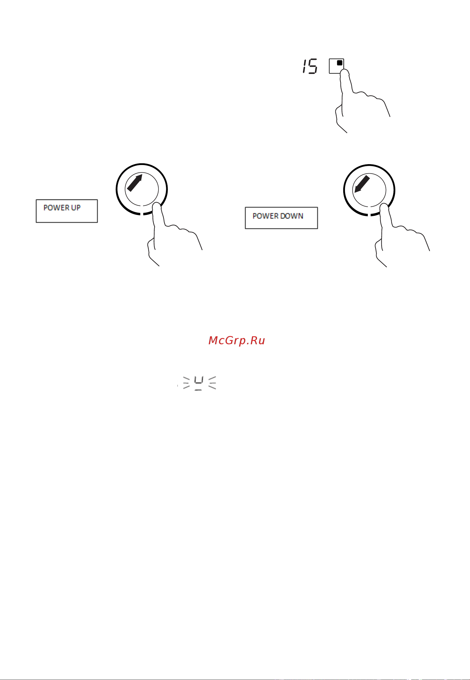 Candy CFIB640RC [110/200] Ak na displeji bliká striedavo s nastavením výkonu