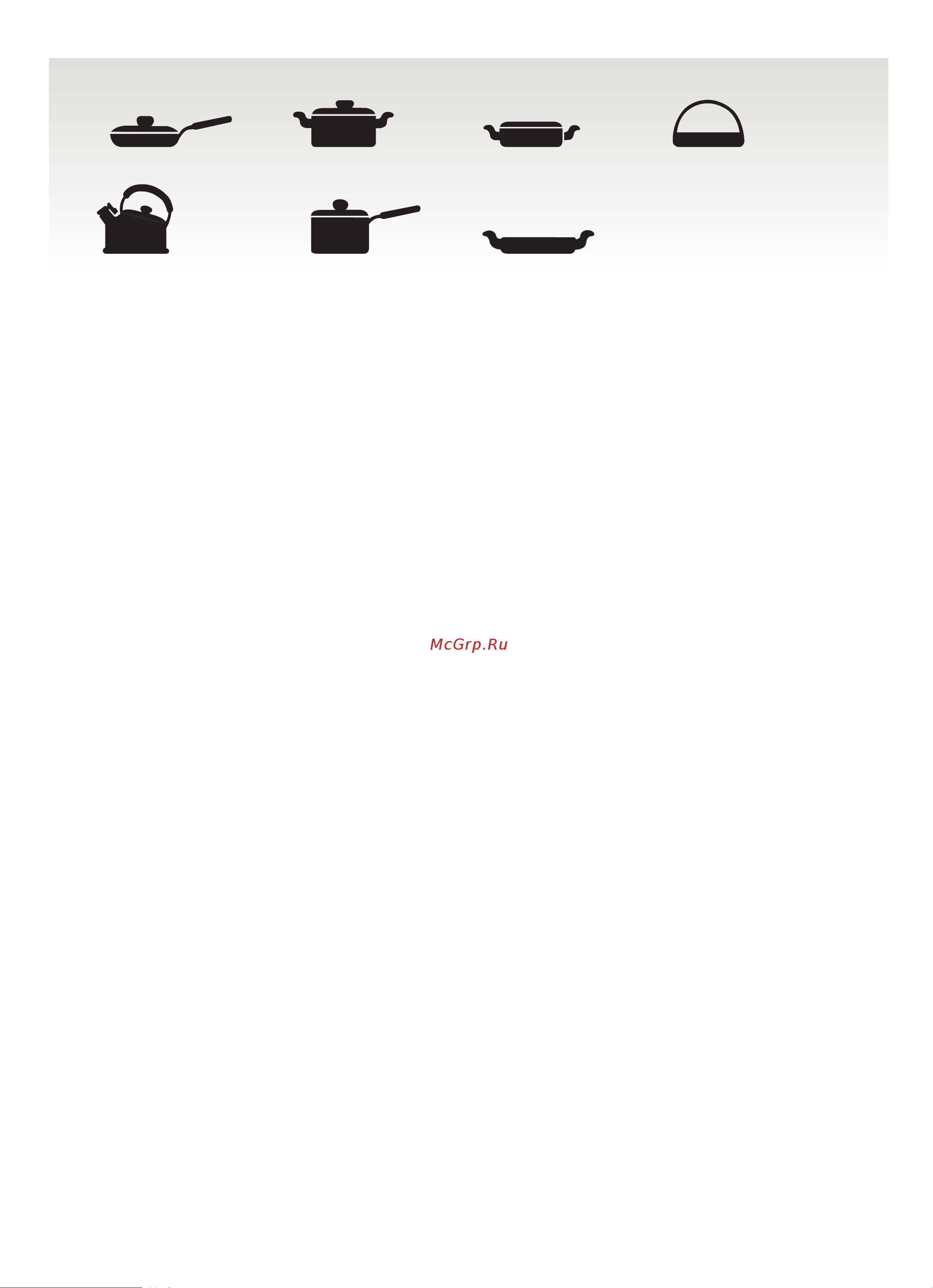 Candy CFID 36 WIFI [118/147] Selectarea vaselor pentru preparare